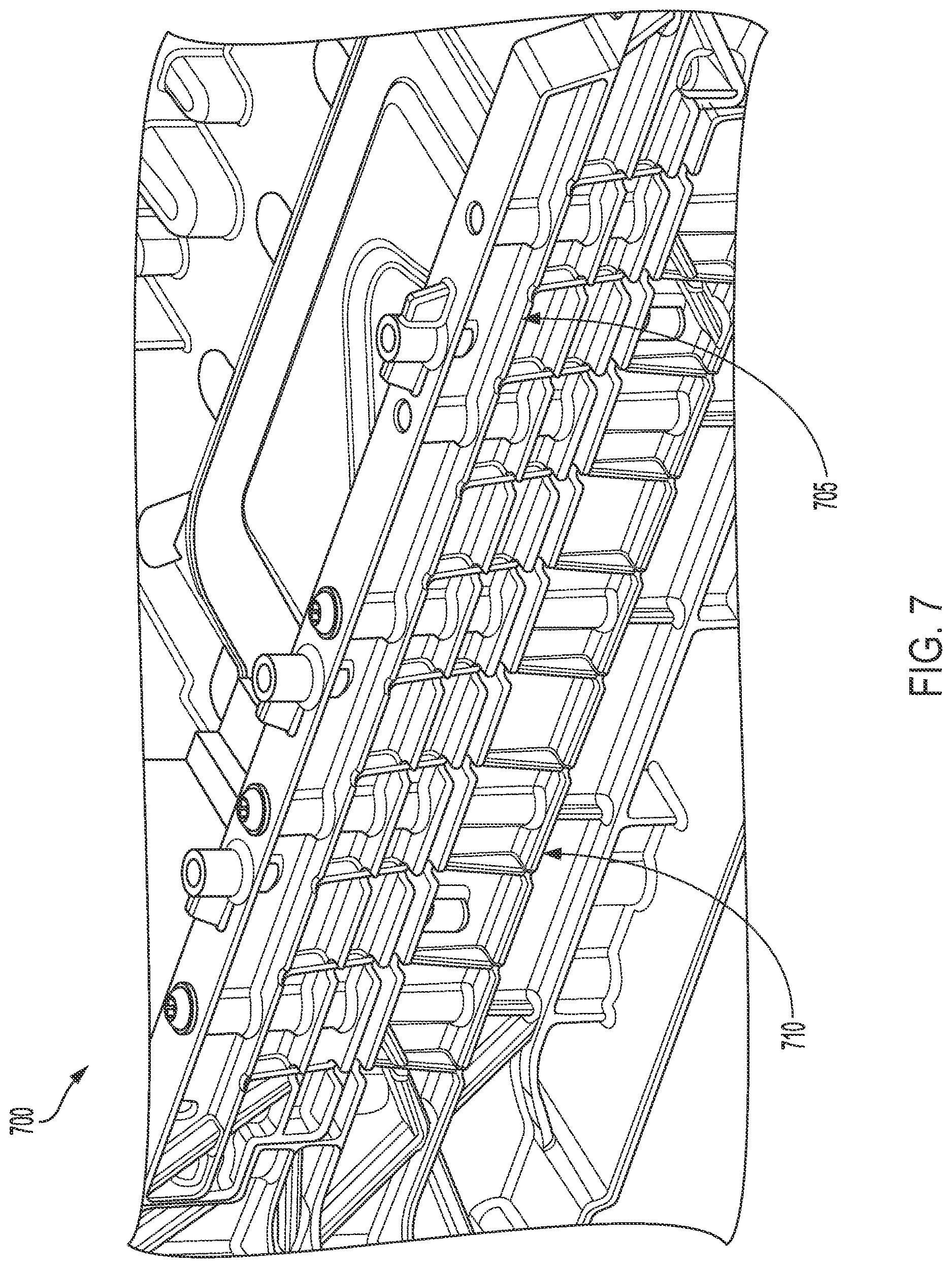 Patent US12620666 Figure 8 – Battery module mid plane crossmember mount