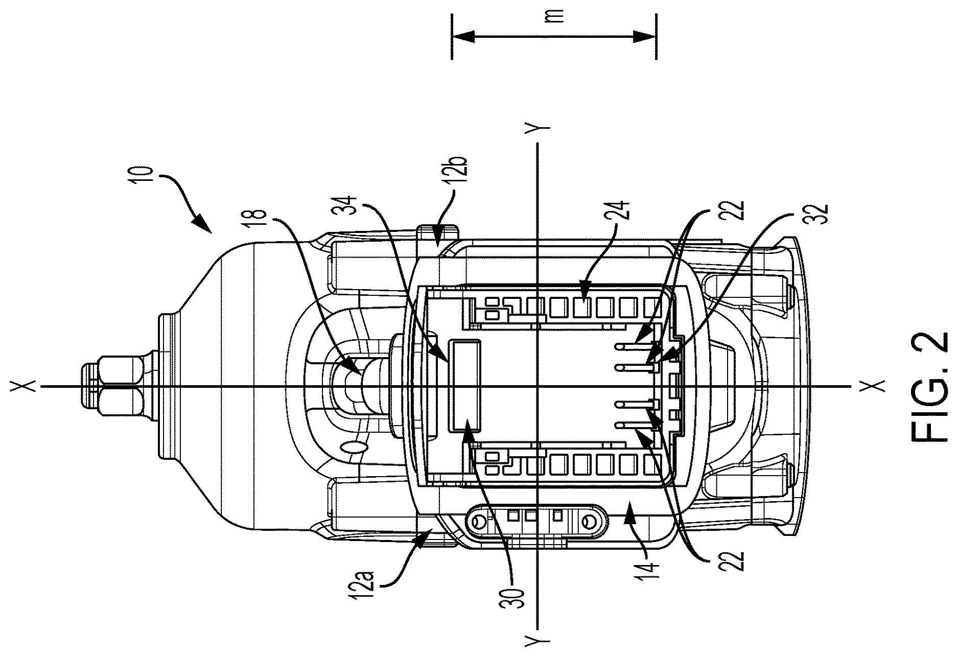 Patent US12620667 Figure 2 – Power tool having a multi-latch battery interface