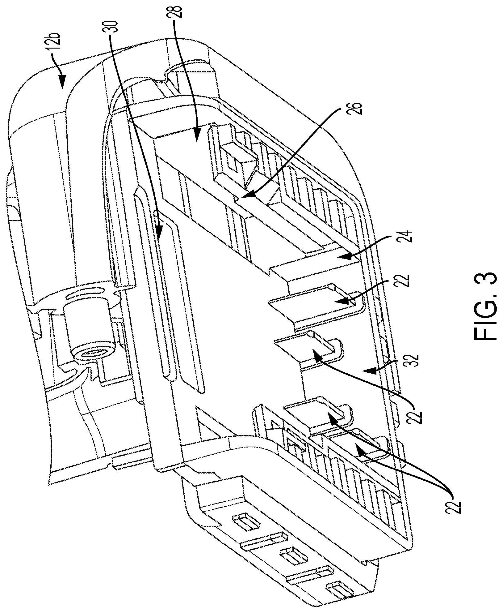 Patent US12620667 Figure 3 – Power tool having a multi-latch battery interface