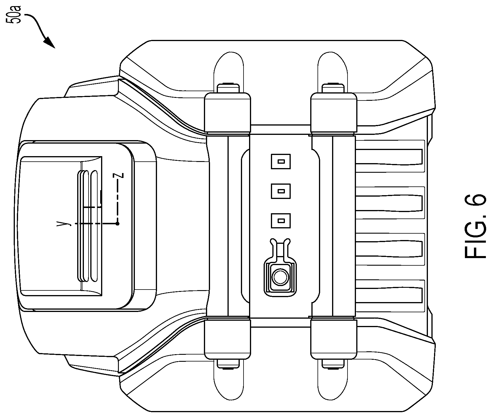 Patent US12620667 Figure 6 – Power tool having a multi-latch battery interface