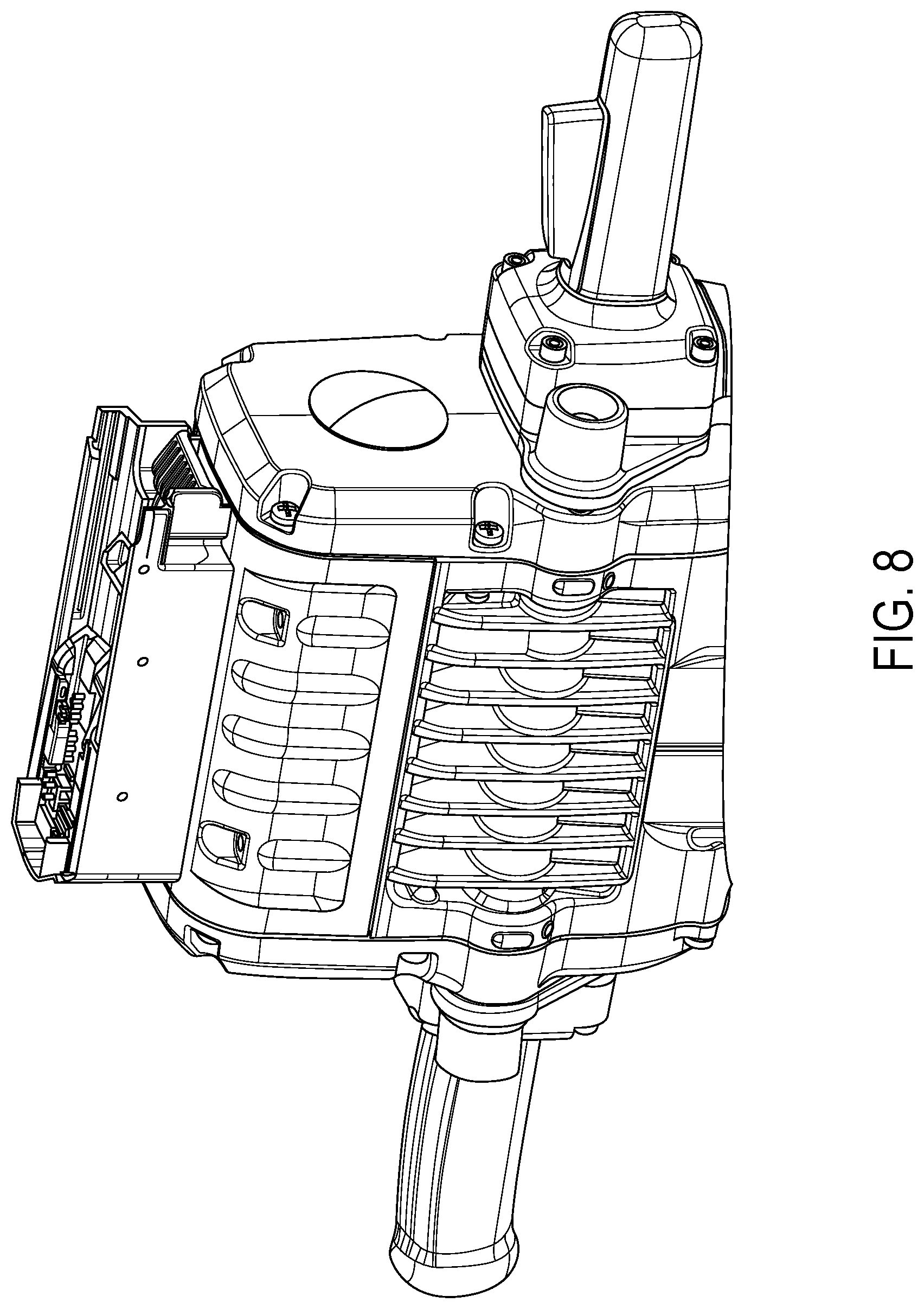 Patent US12620667 Figure 8 – Power tool having a multi-latch battery interface
