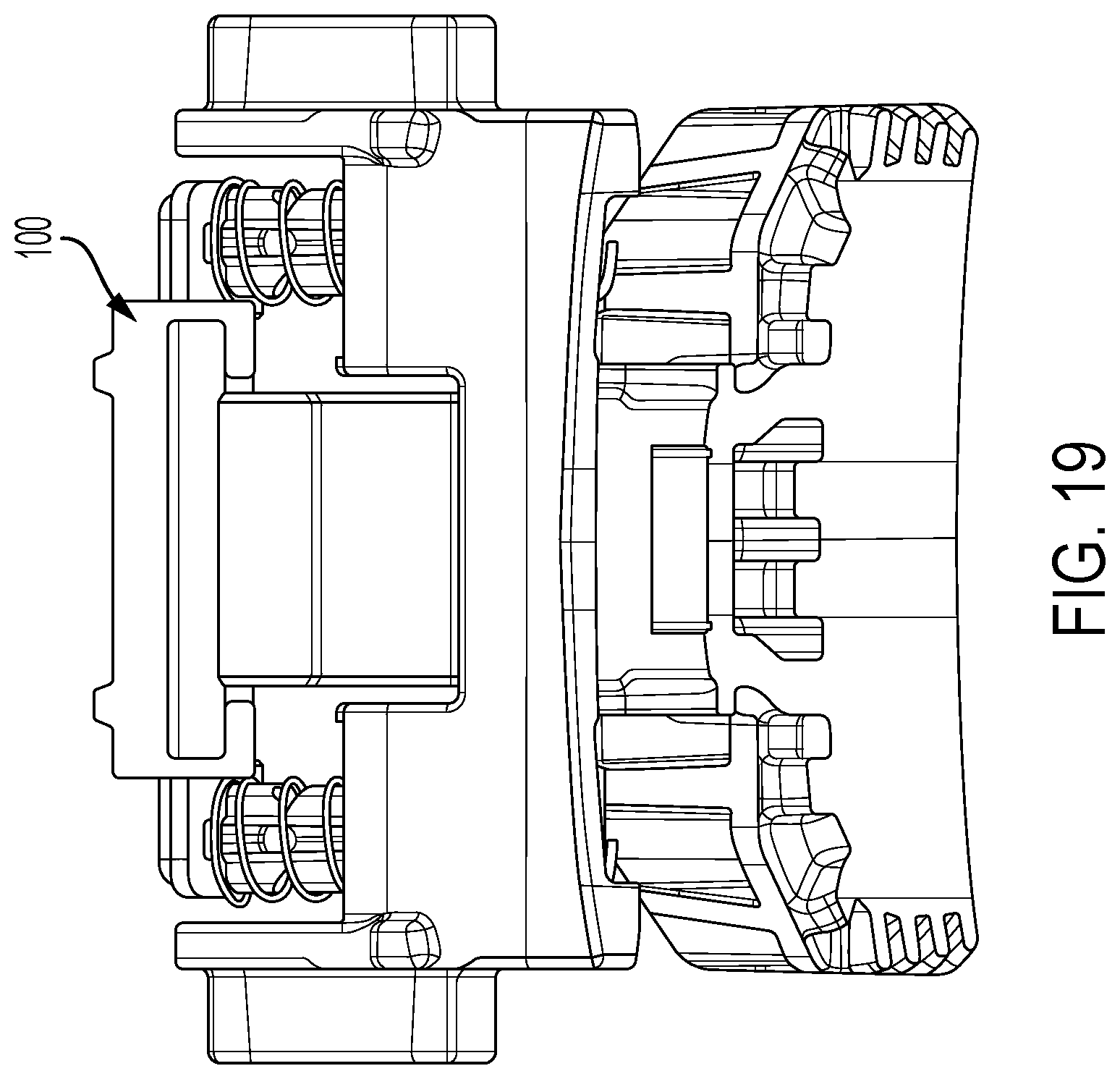 Patent US12620667 Figure 19 – Power tool having a multi-latch battery interface