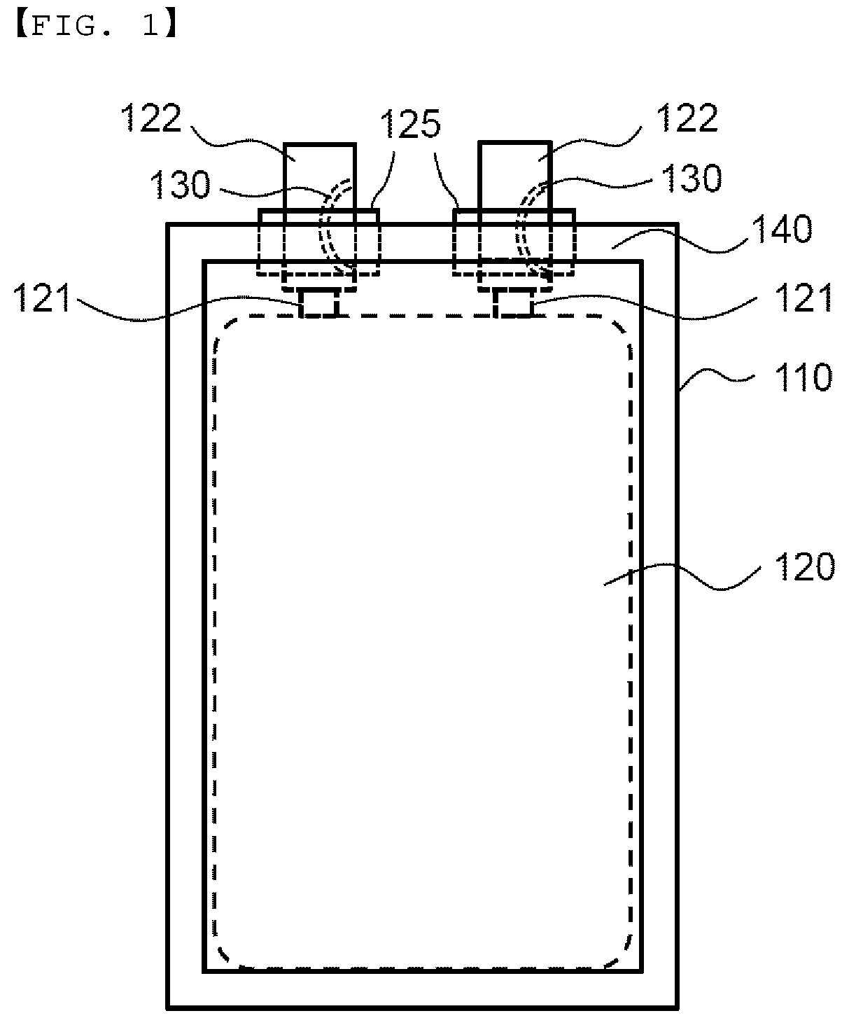 Patent US12620673 Figure 1 – Pouch-shaped battery cell including electrode lead capable of maintaining uniform internal pressure and battery pack including the same
