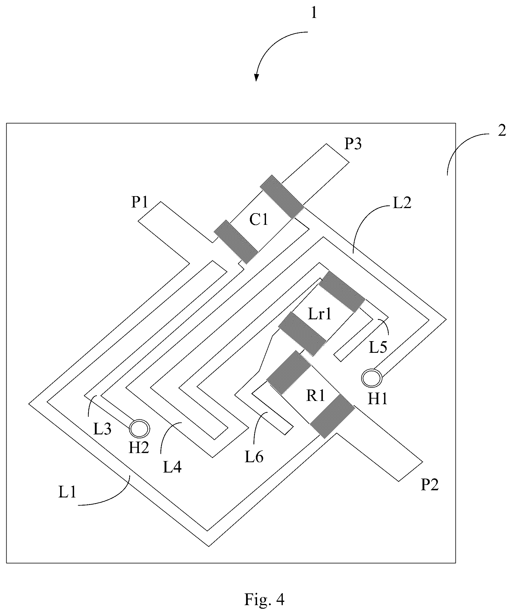 Patent US12620683 Figure 4 – Power divider