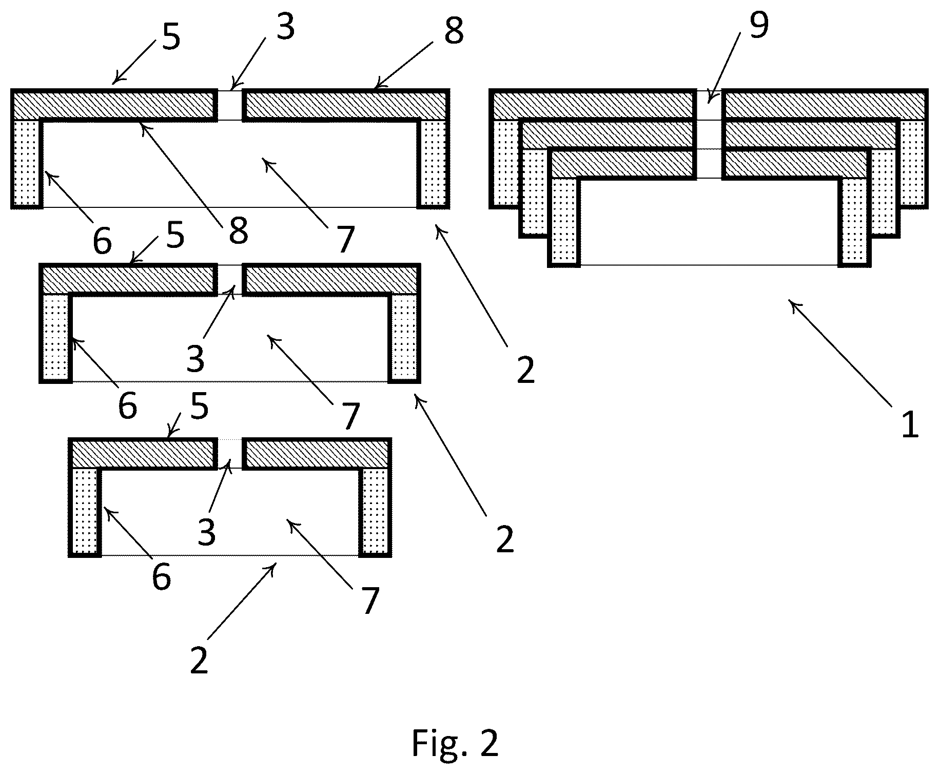 Patent US12620685 Figure 2 – Variable length vertically stacked nested waveguide device