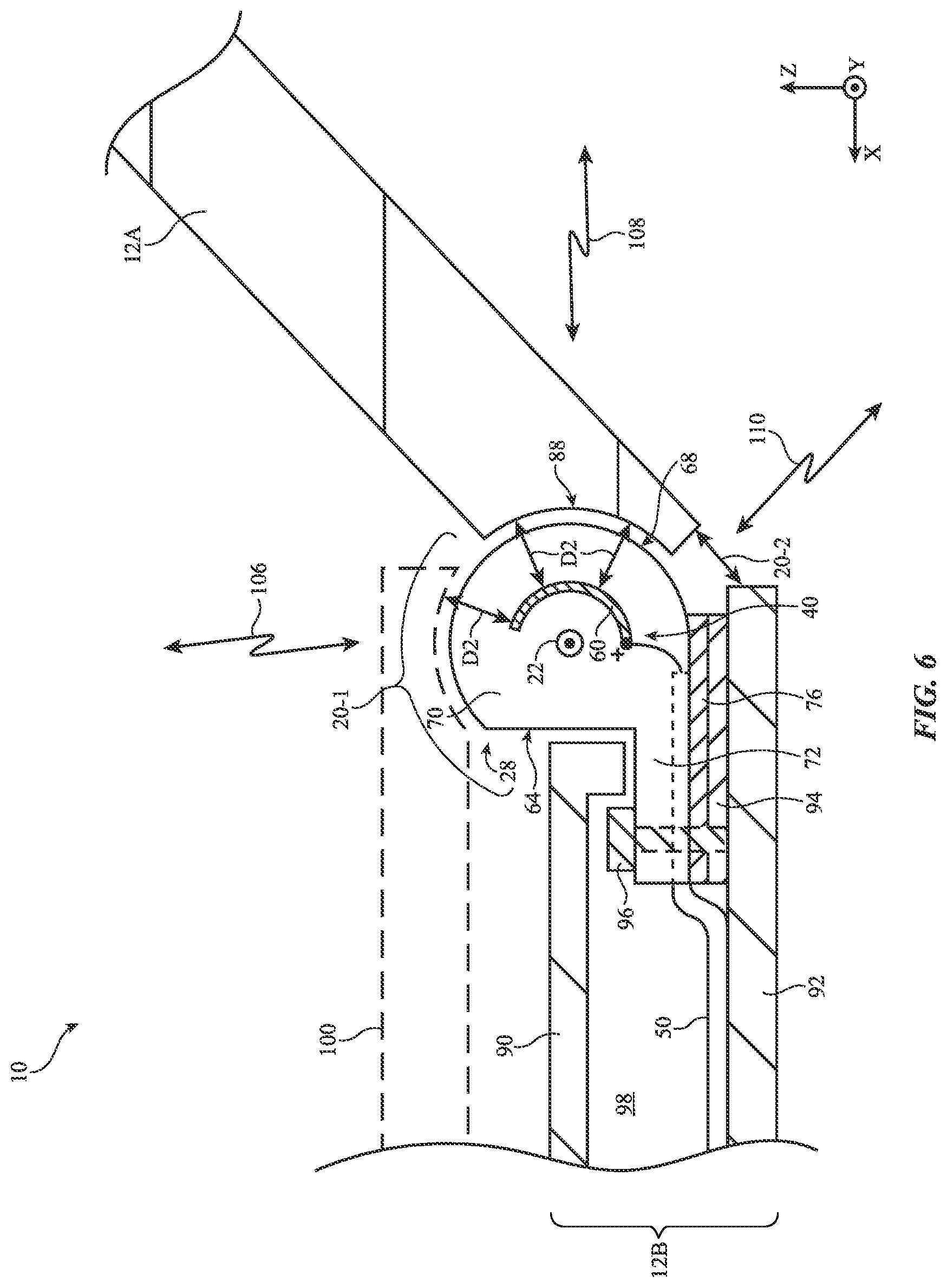 Patent US12620690 Figure 6 – Electronic device having clutch barrel antenna arm