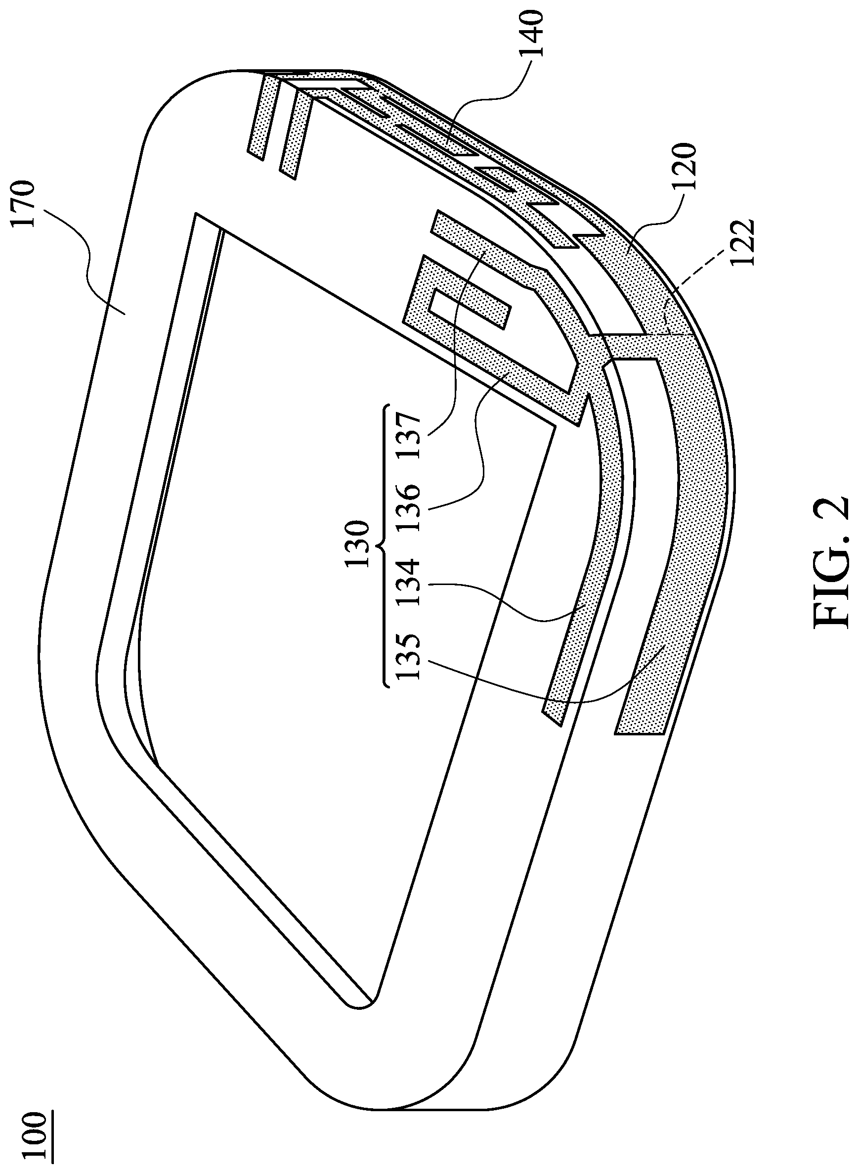 Patent US12620692 Figure 2 – Wearable device