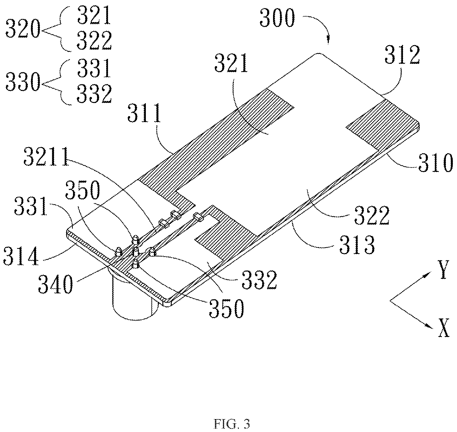 Patent US12620694 Figure 3 – Antenna device and antenna module thereof