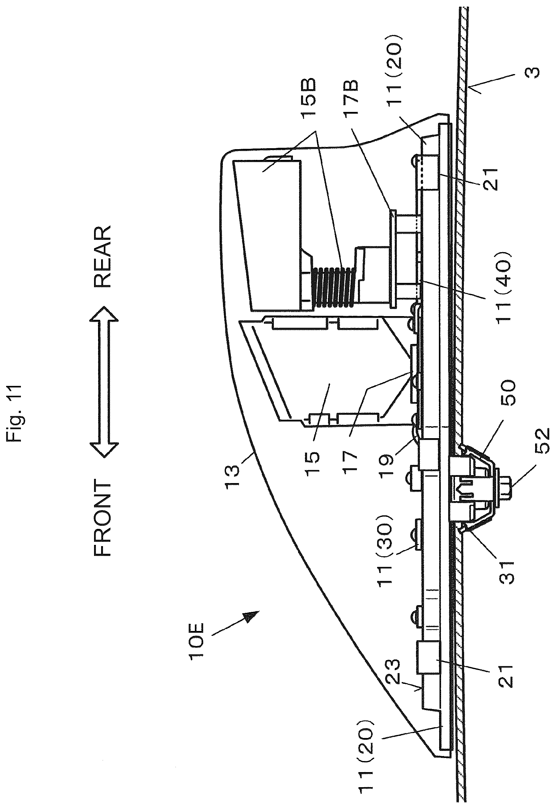 Patent US12620696 Figure 11 – Antenna device for vehicle