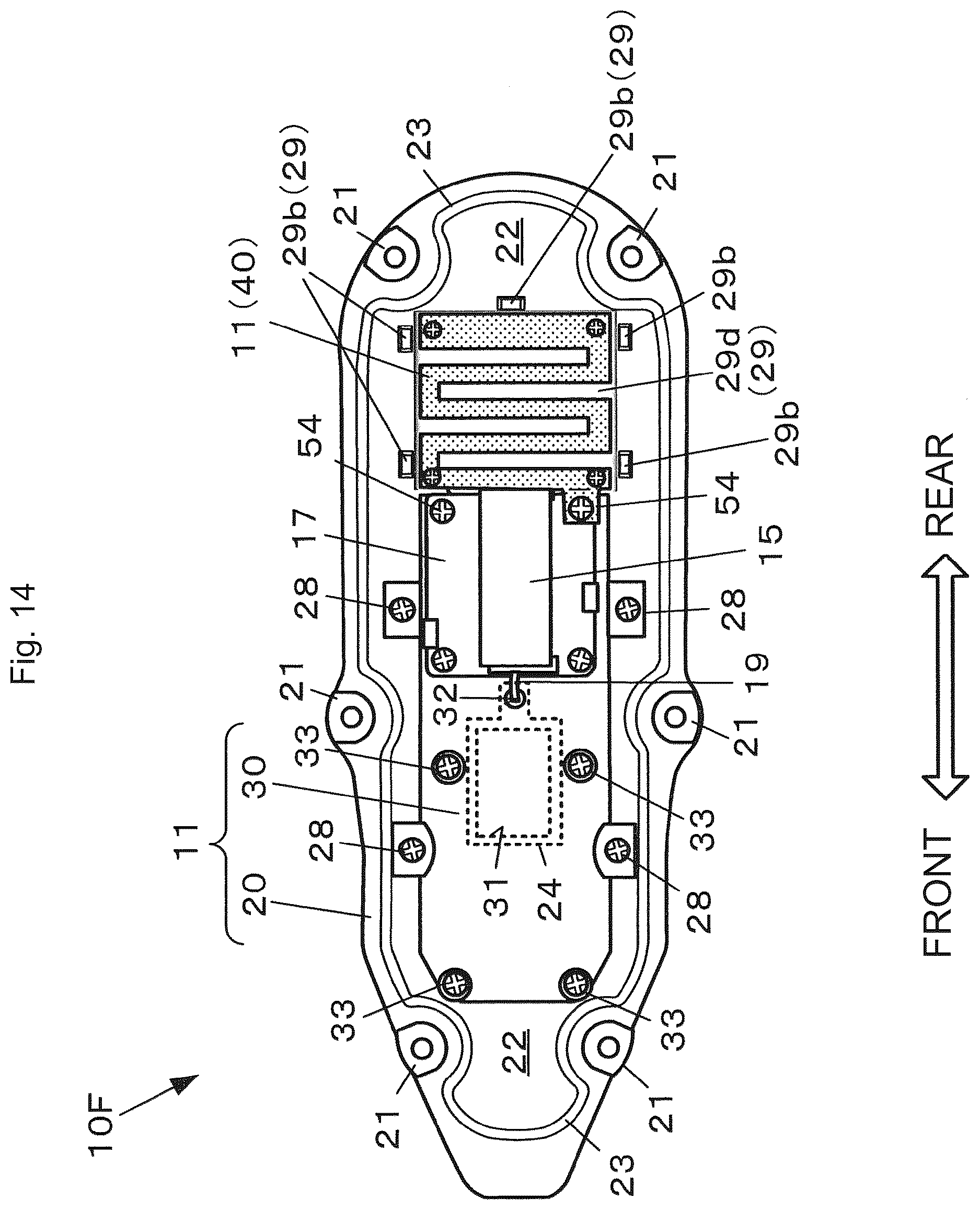 Patent US12620696 Figure 14 – Antenna device for vehicle