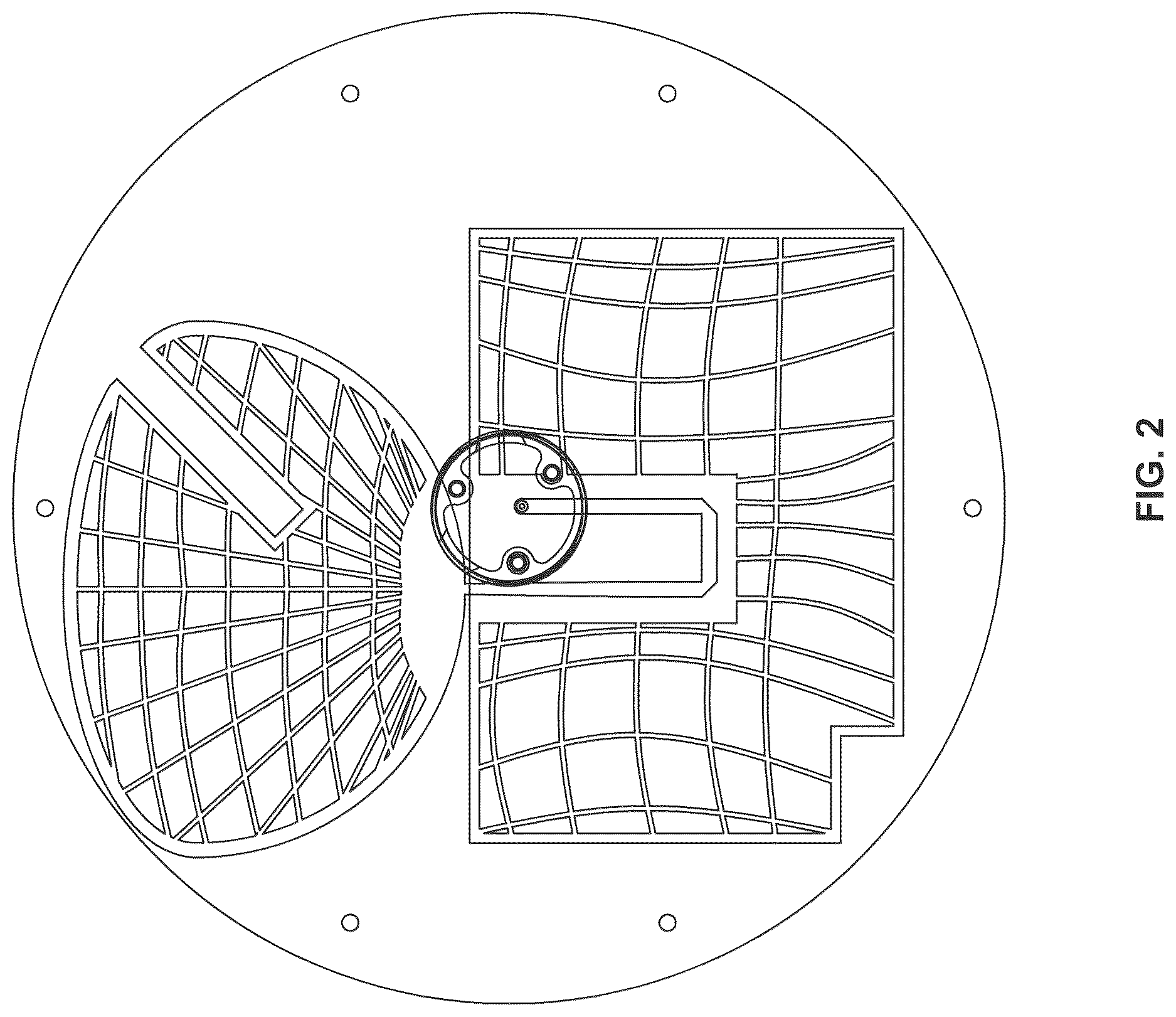 Patent US12620697 Figure 2 – Ultrawideband hyperflat and mesh grid SISO/MIMO antenna