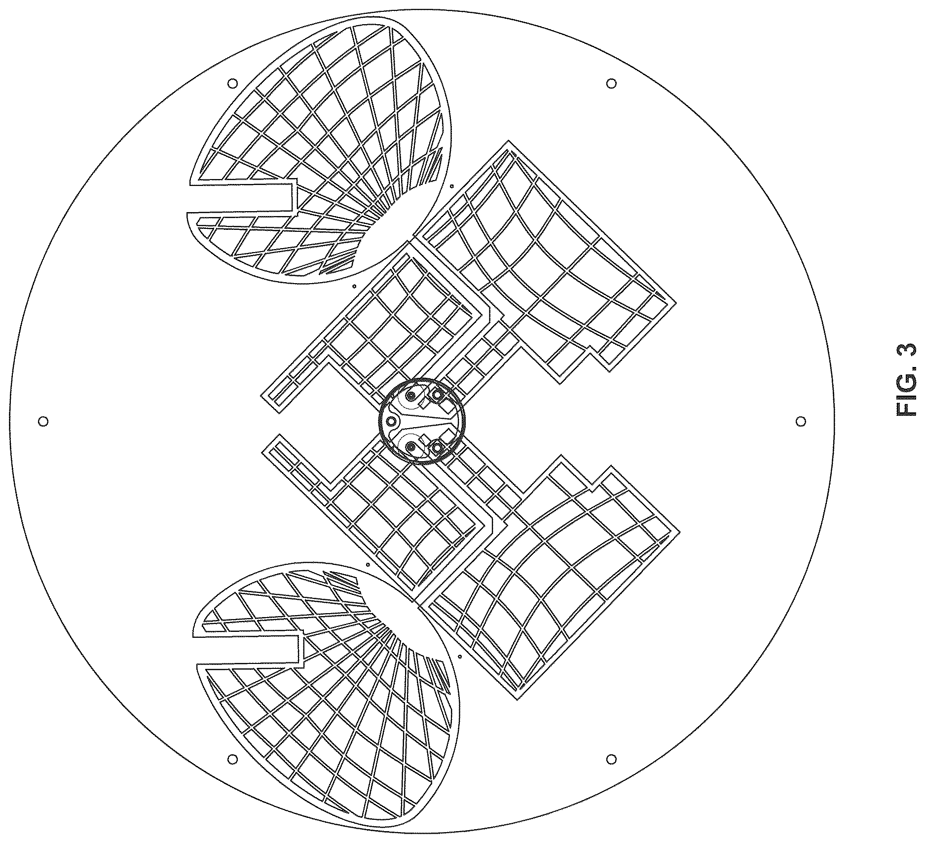 Patent US12620697 Figure 3 – Ultrawideband hyperflat and mesh grid SISO/MIMO antenna