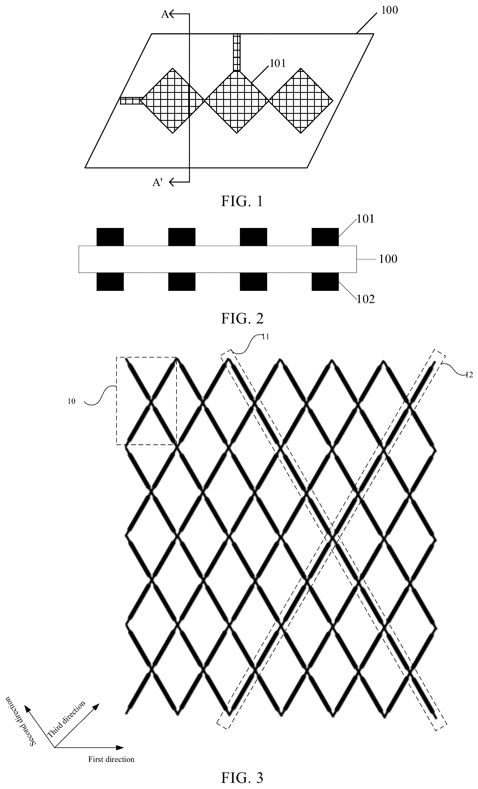Patent US12620698 — Metal mesh, thin film sensor and mask — Figure 1