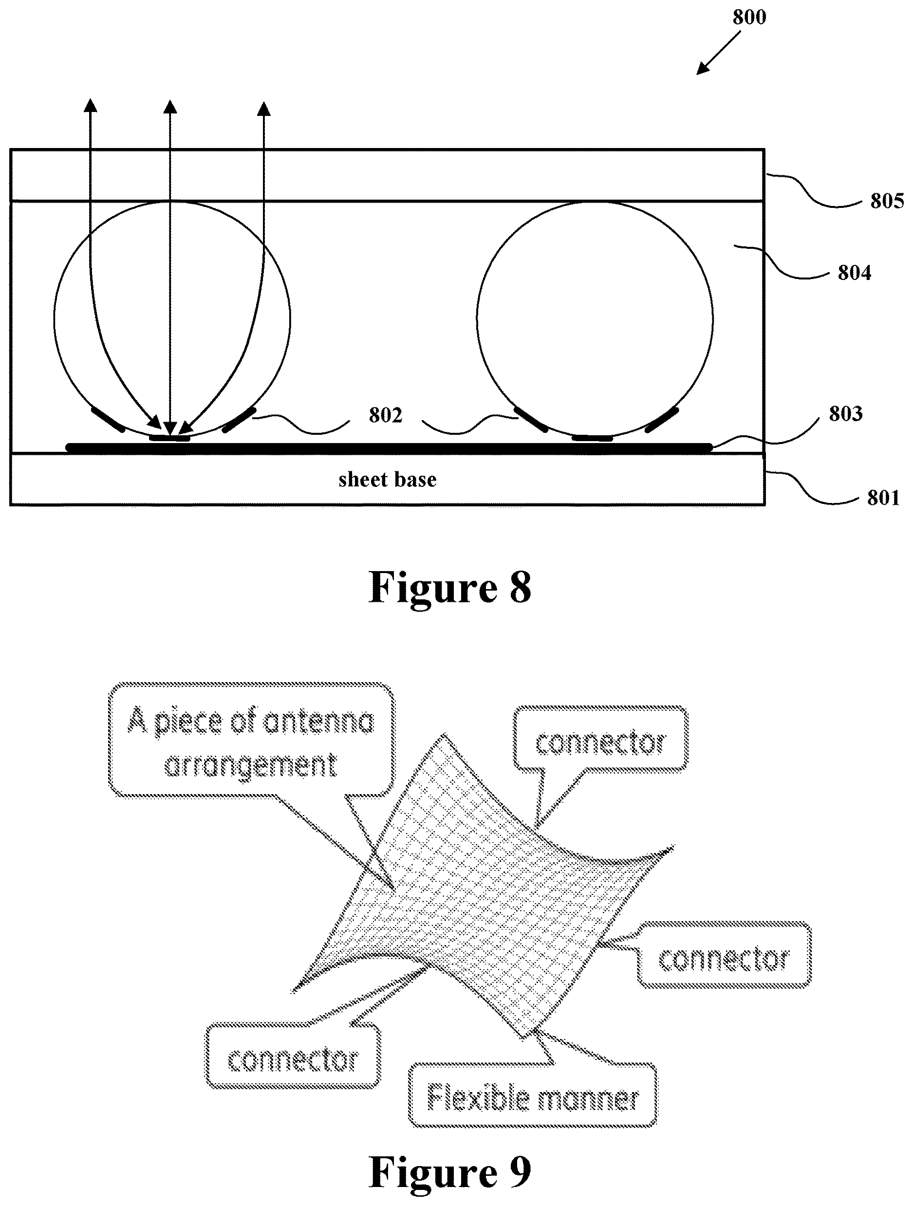 Patent US12620703 Figure 5 – Radio sheet system at high frequencies