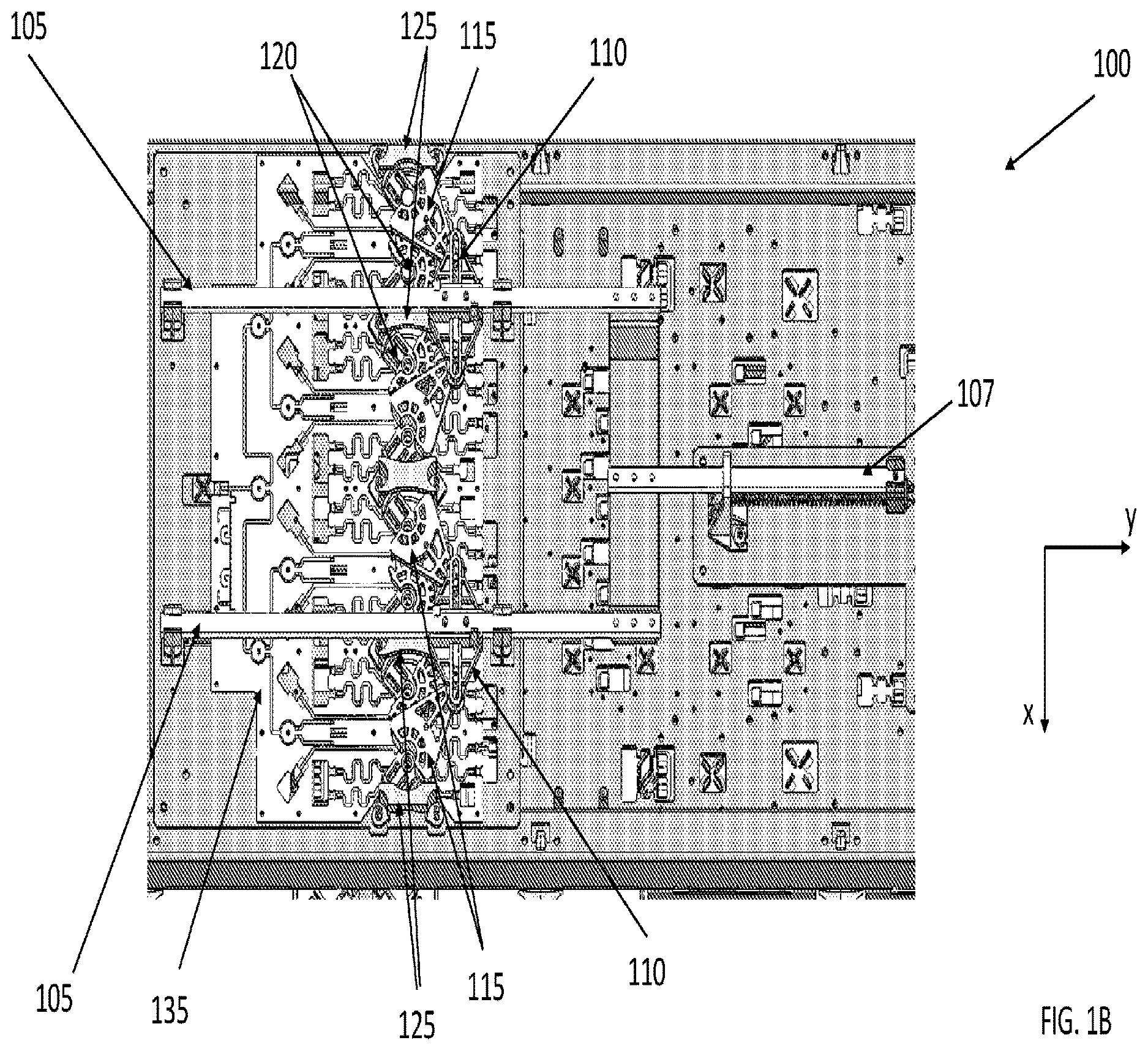 Patent US12620704 Figure 2 – Geared driver mechanism for a compact antenna phase shifter