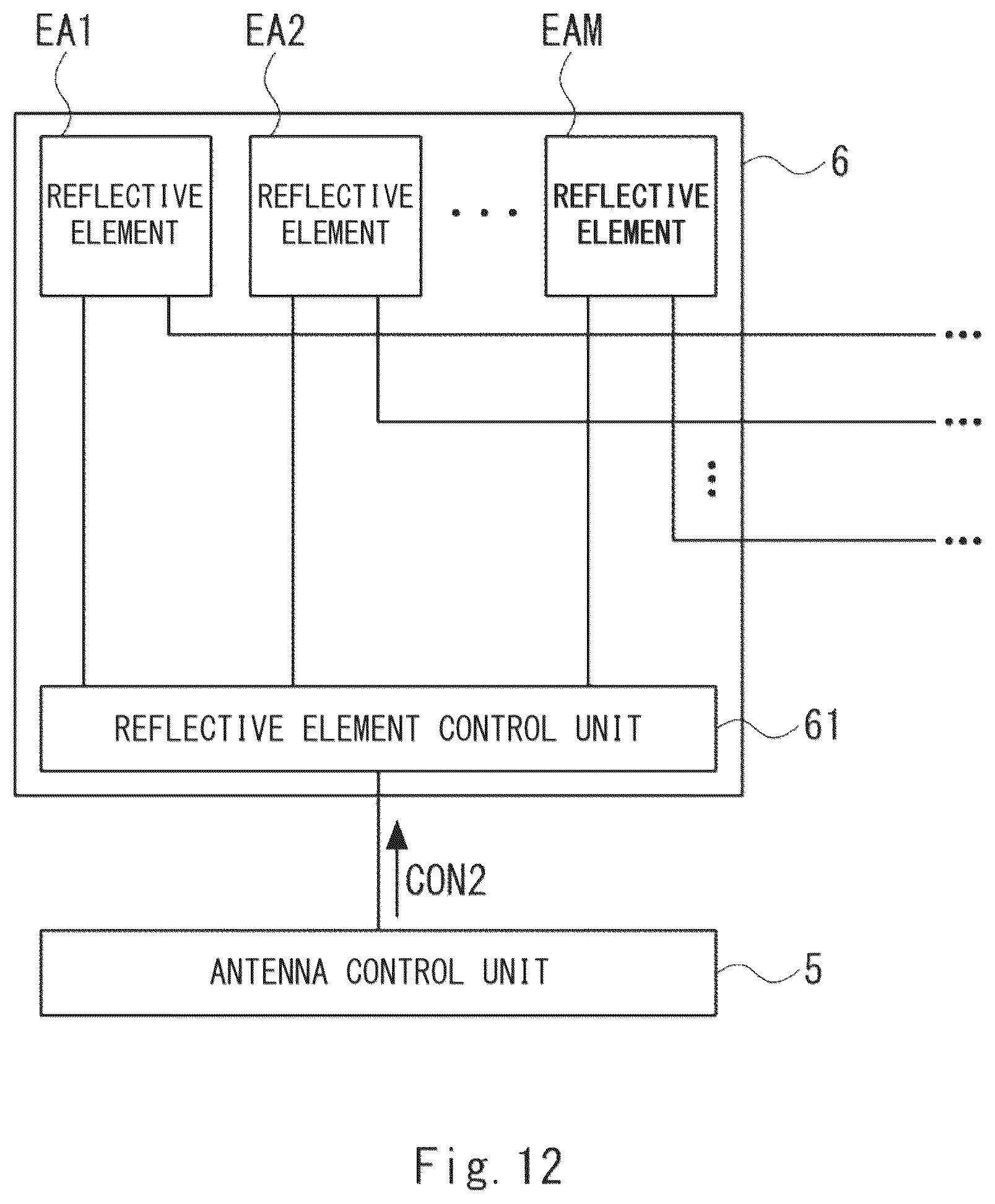 Patent US12620707 Figure 12 – RIS element, antenna, antenna apparatus, communication apparatus, and method for controlling antenna apparatus