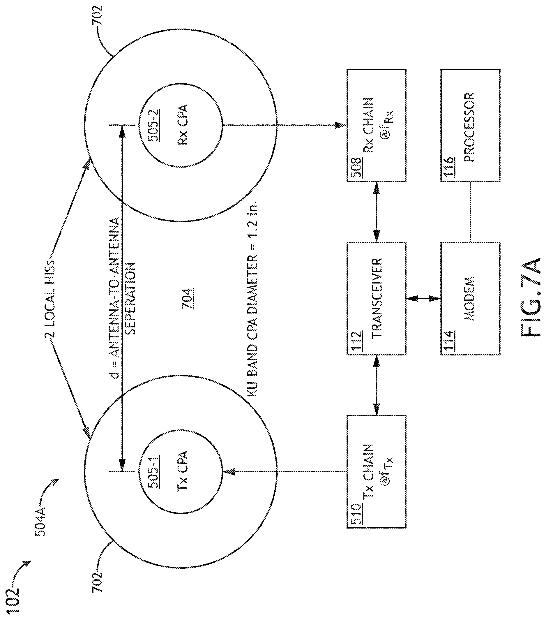 Patent US12620709 Figure 8 – Full-duplex circular parasitic array assembly