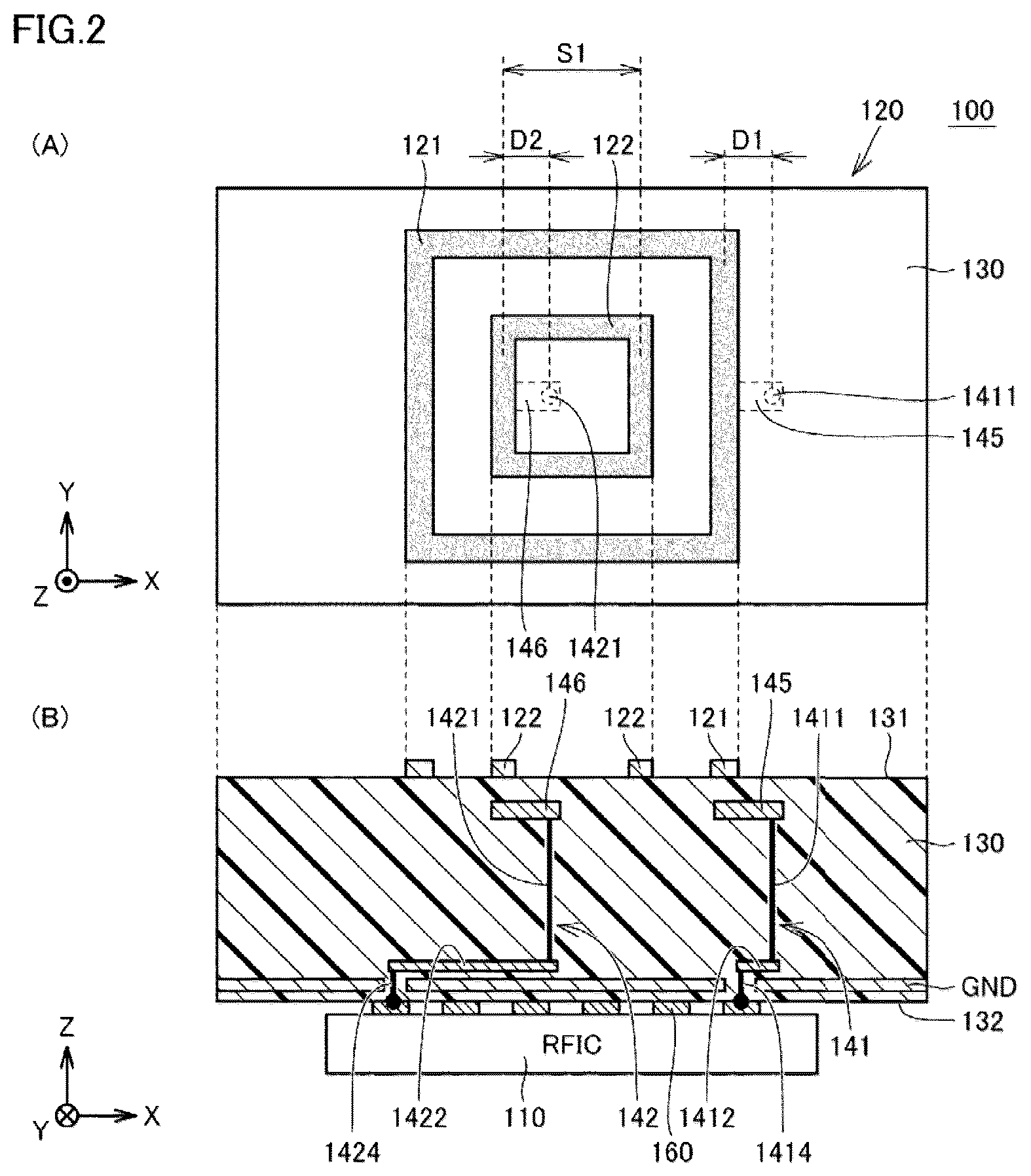 Patent US12620711 Figure 2 – Antenna module