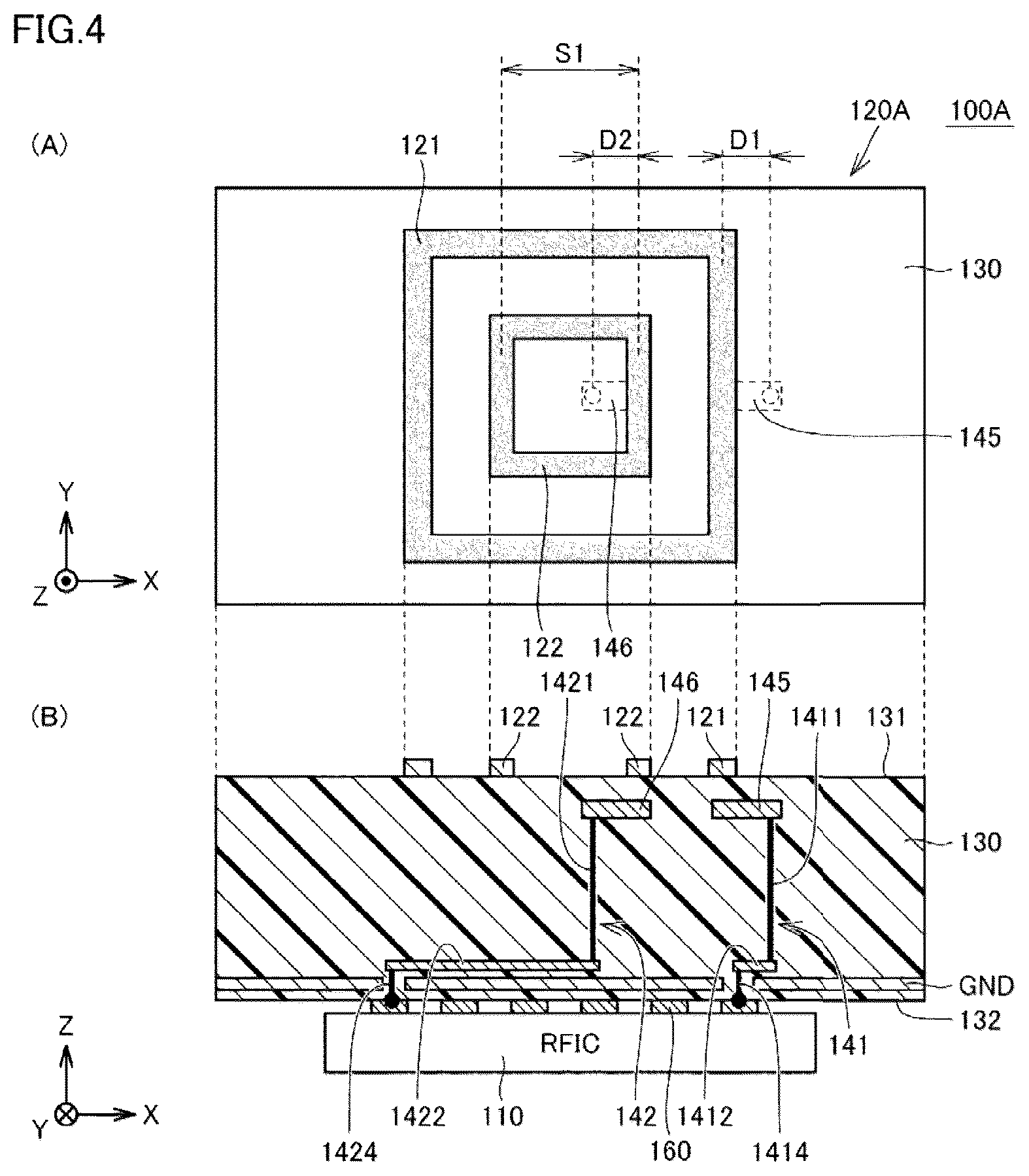 Patent US12620711 Figure 4 – Antenna module