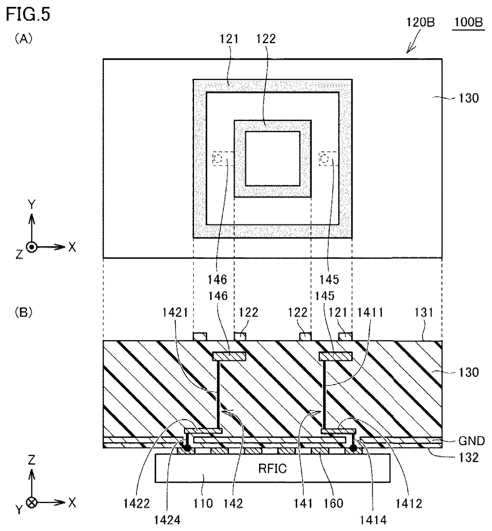 Patent US12620711 Figure 5 – Antenna module