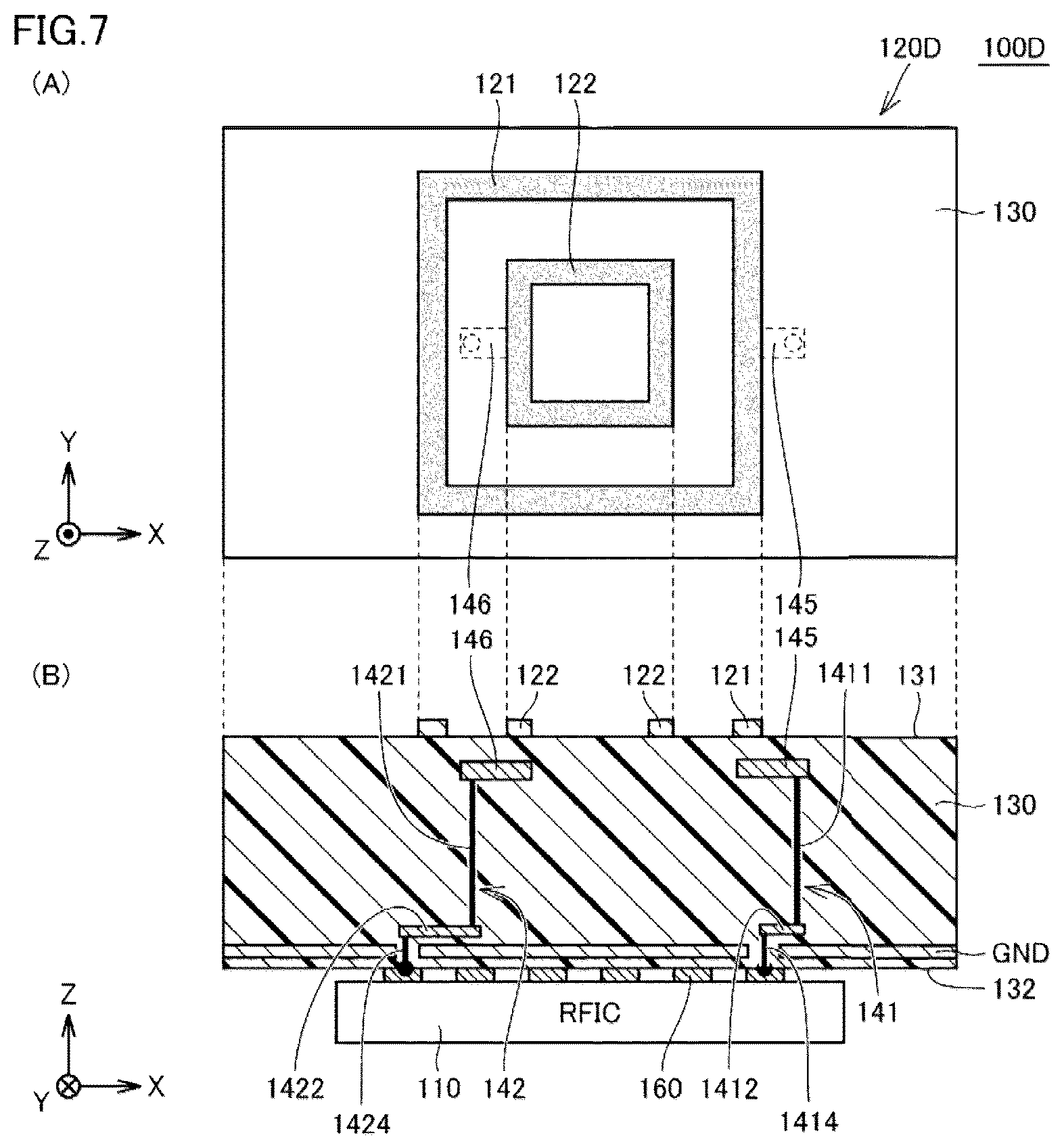 Patent US12620711 Figure 7 – Antenna module
