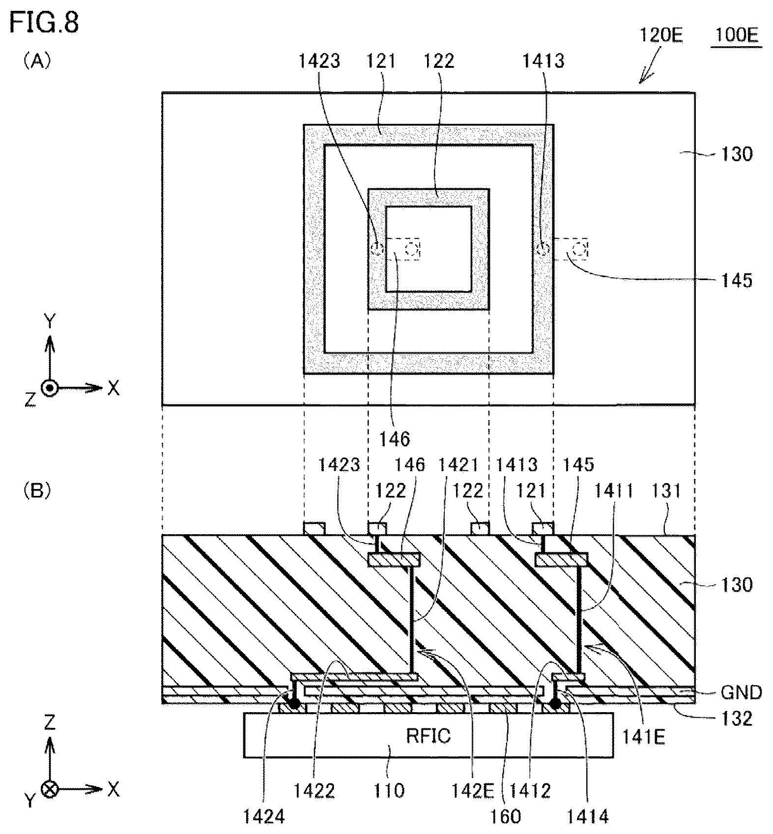 Patent US12620711 Figure 8 – Antenna module