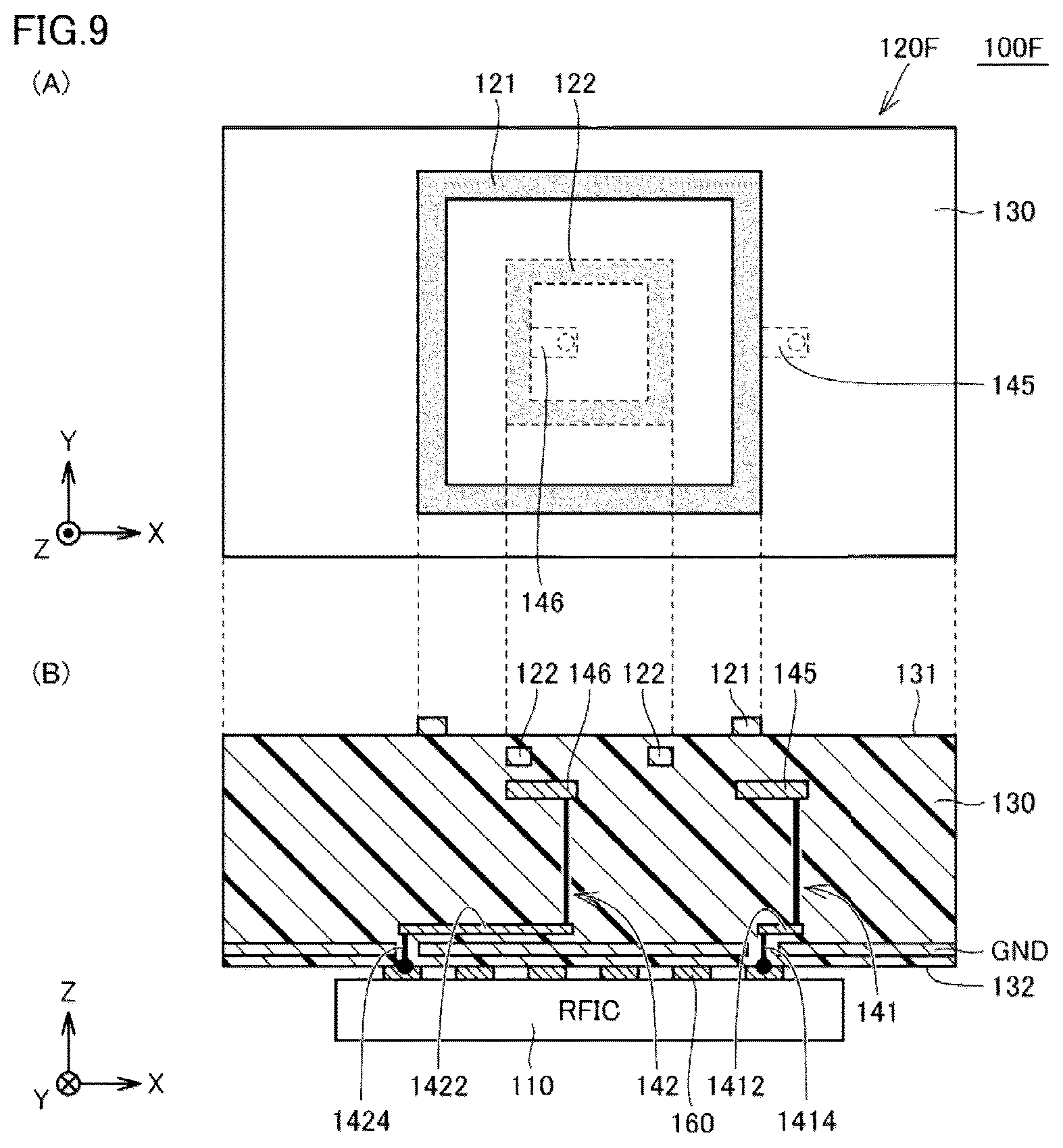 Patent US12620711 Figure 9 – Antenna module