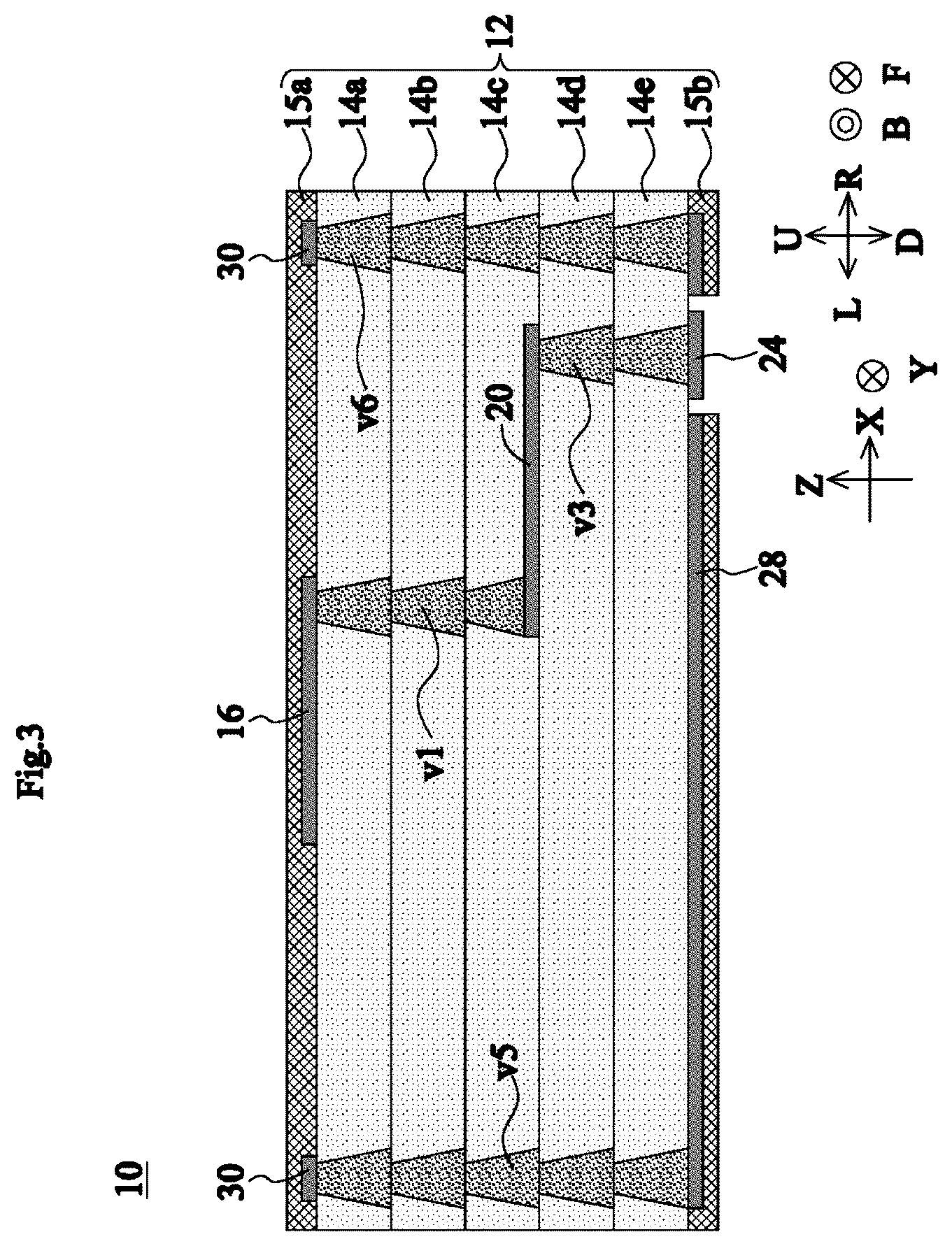 Patent US12620712 Figure 3 – Multilayer board and antenna module