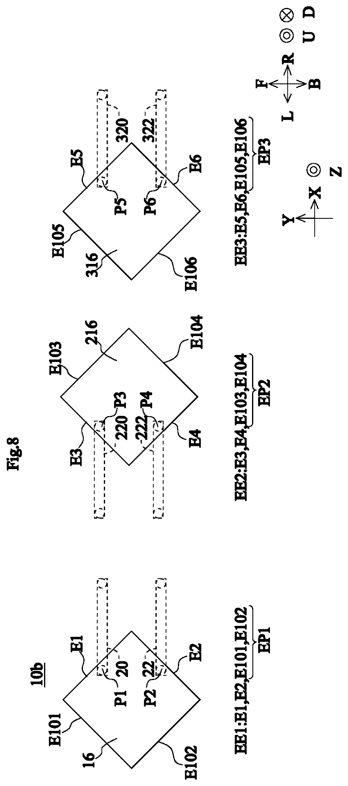 Patent US12620712 Figure 8 – Multilayer board and antenna module