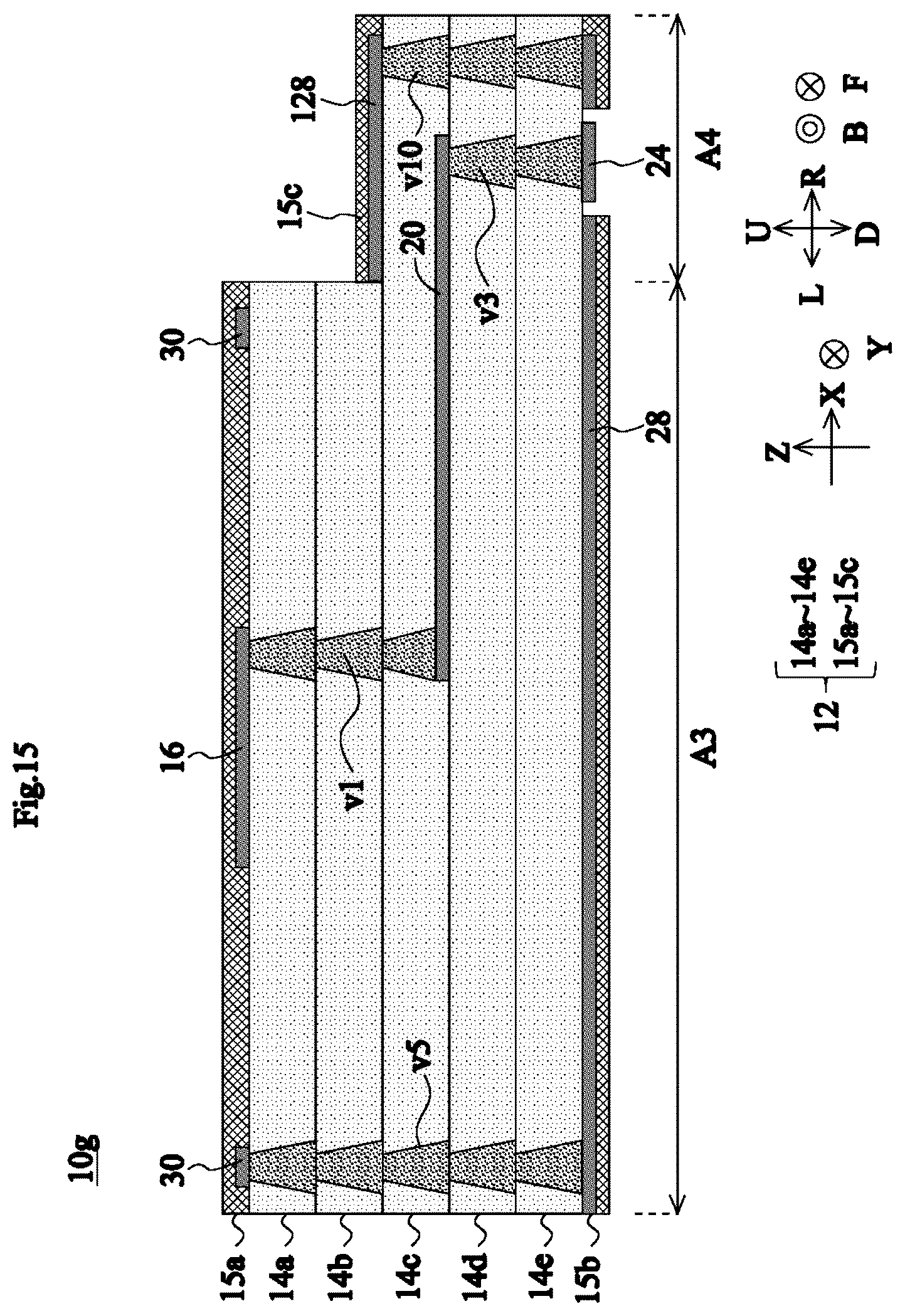 Patent US12620712 Figure 15 – Multilayer board and antenna module