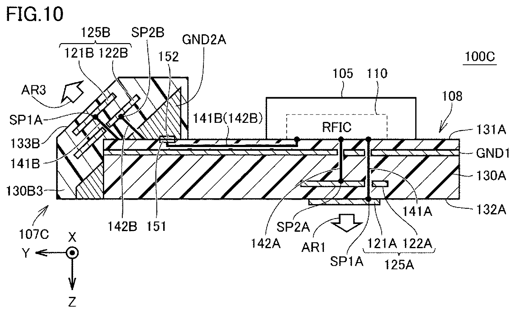 Patent US12620714 Figure 8 – Antenna module