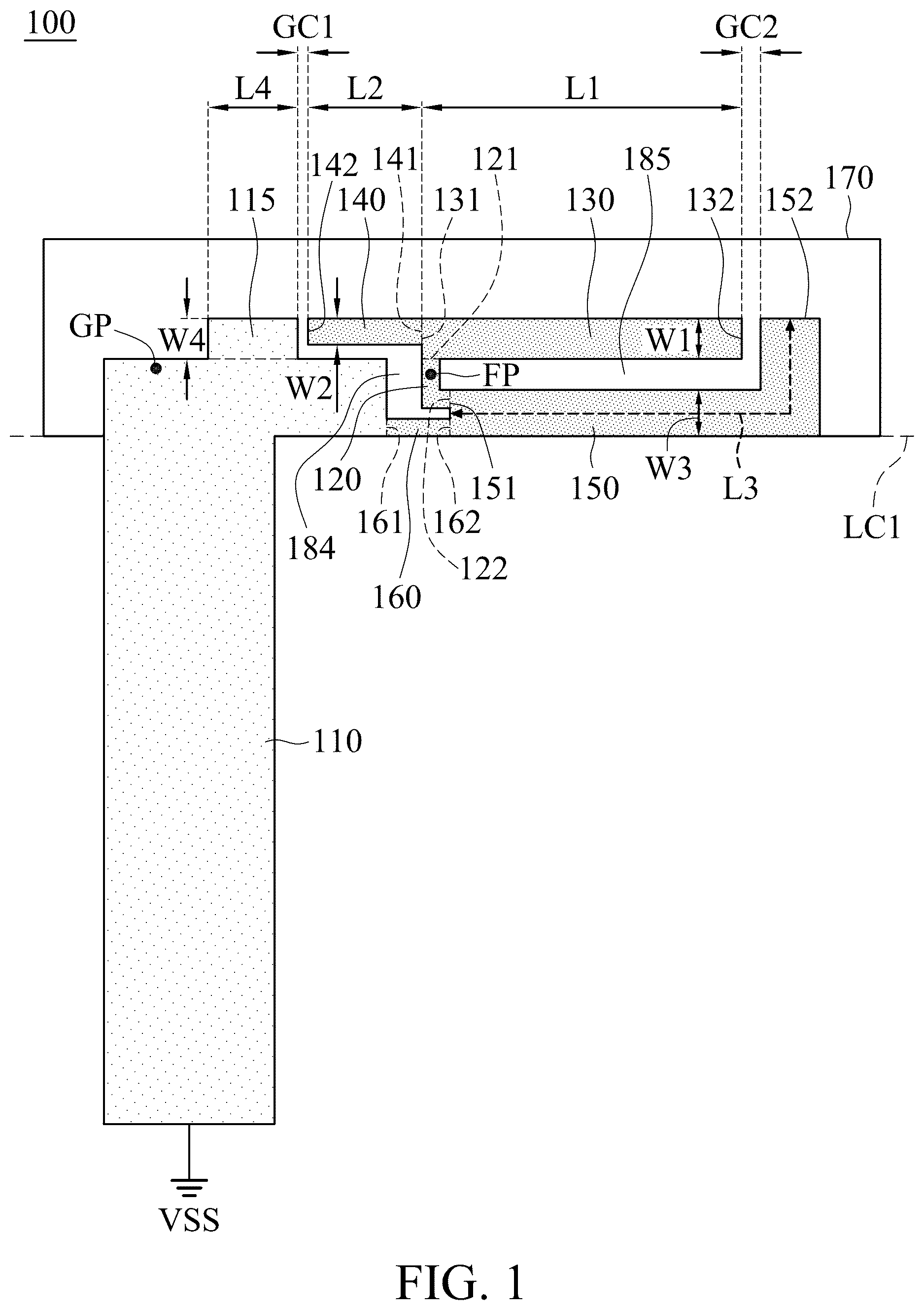 Patent US12620716 — Antenna structure — Figure 1