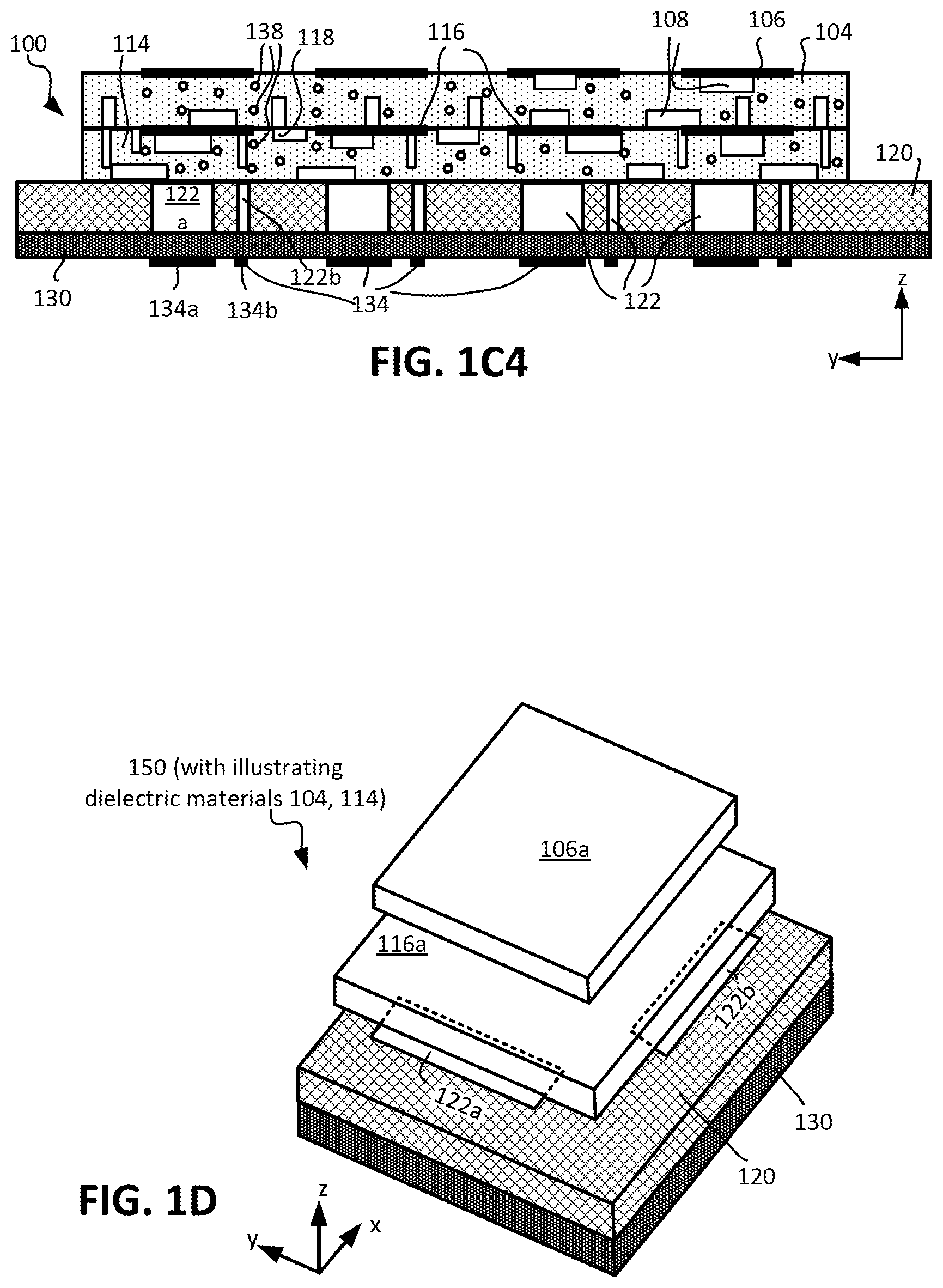 Patent US12620717 Figure 4 – Tuning dielectric material in a patch antenna array