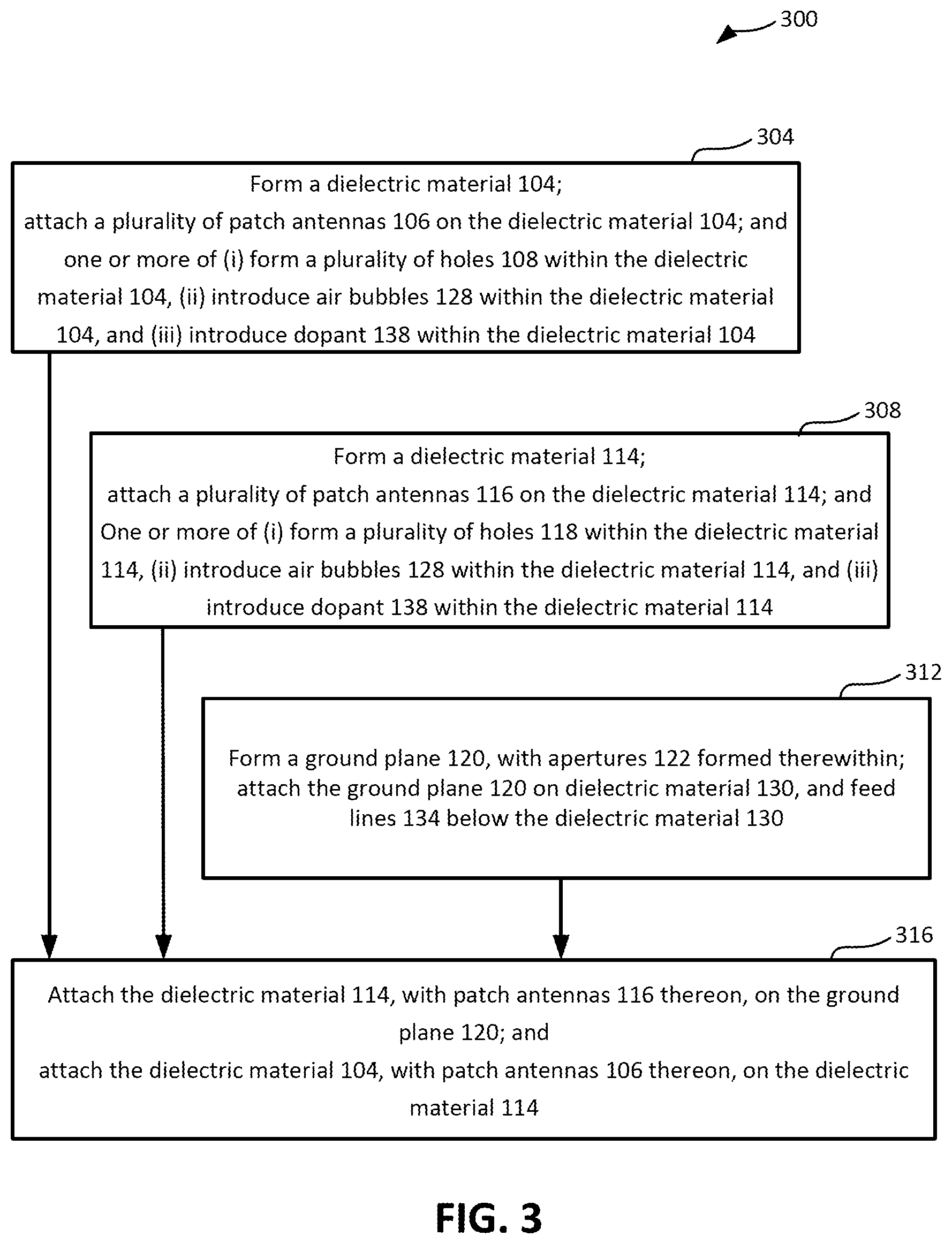 Patent US12620717 Figure 6 – Tuning dielectric material in a patch antenna array