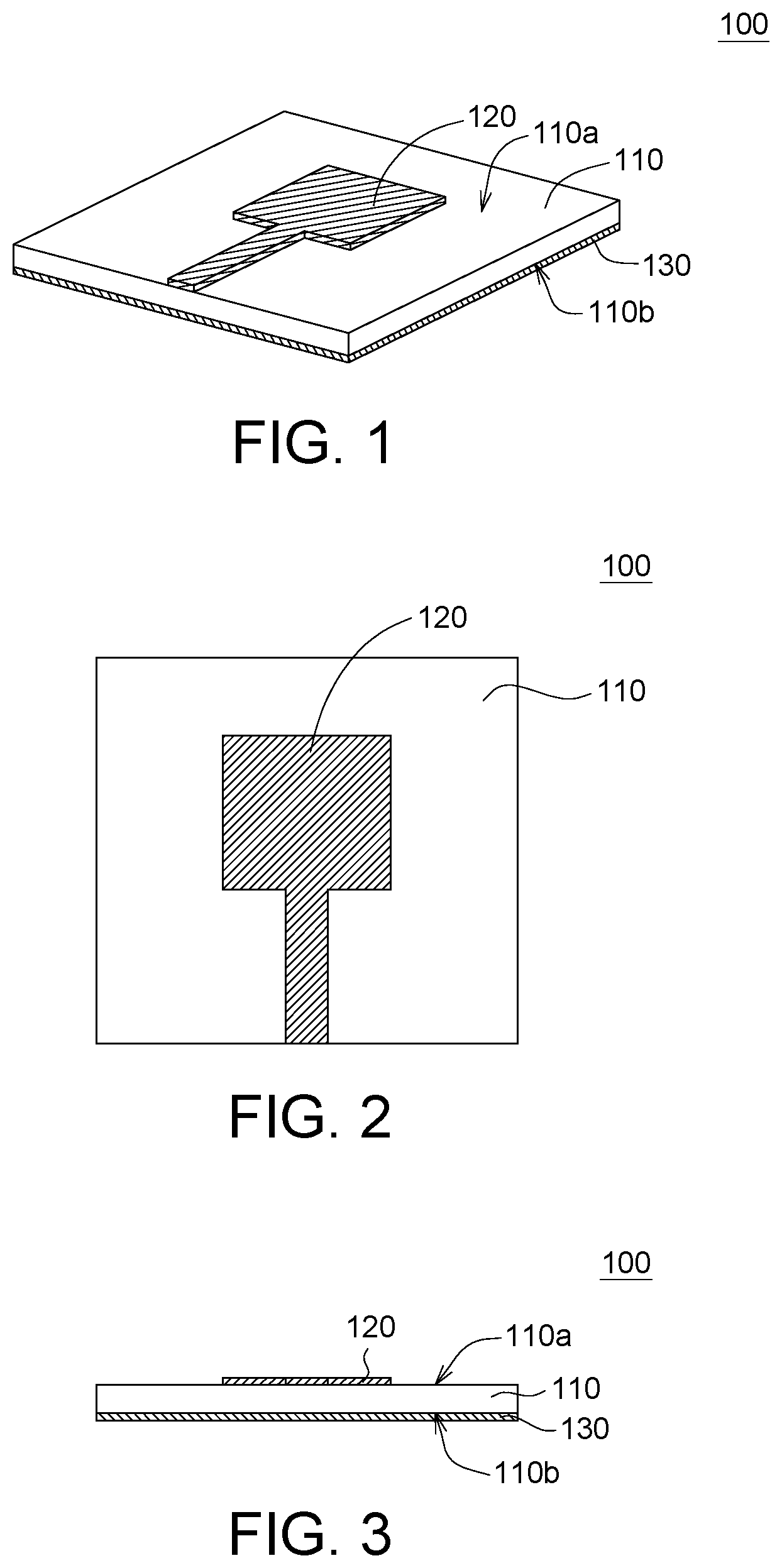 Patent US12620719 Figure 1 – Planar transparent antenna structure