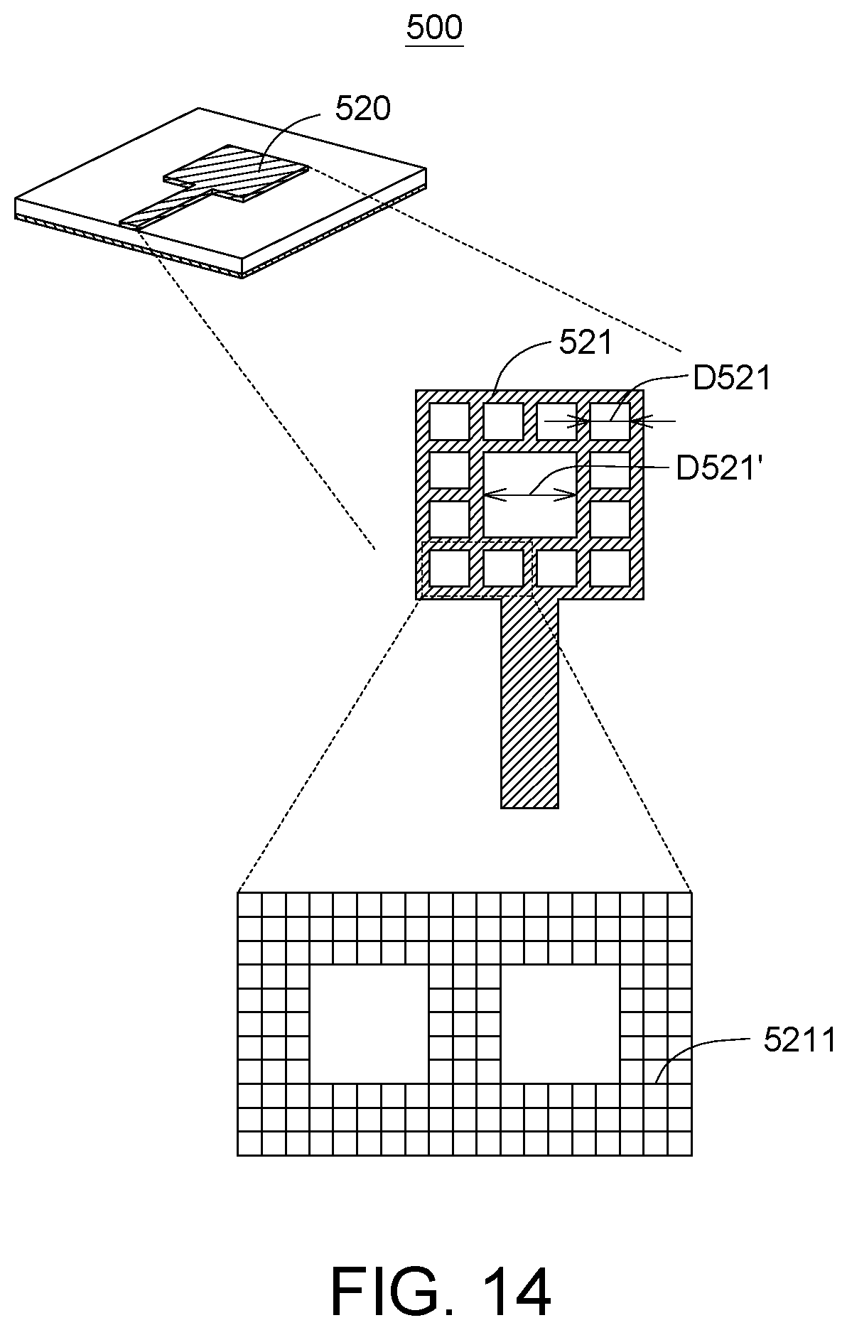 Patent US12620719 Figure 8 – Planar transparent antenna structure