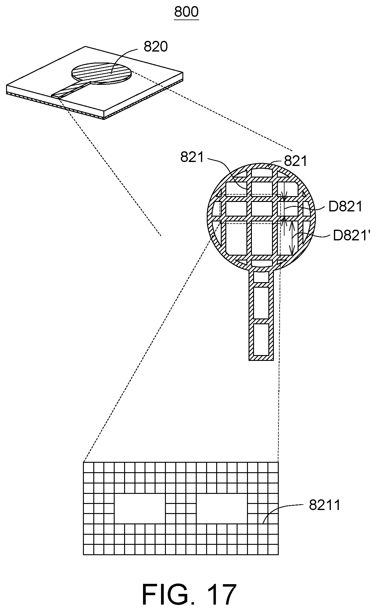 Patent US12620719 Figure 11 – Planar transparent antenna structure