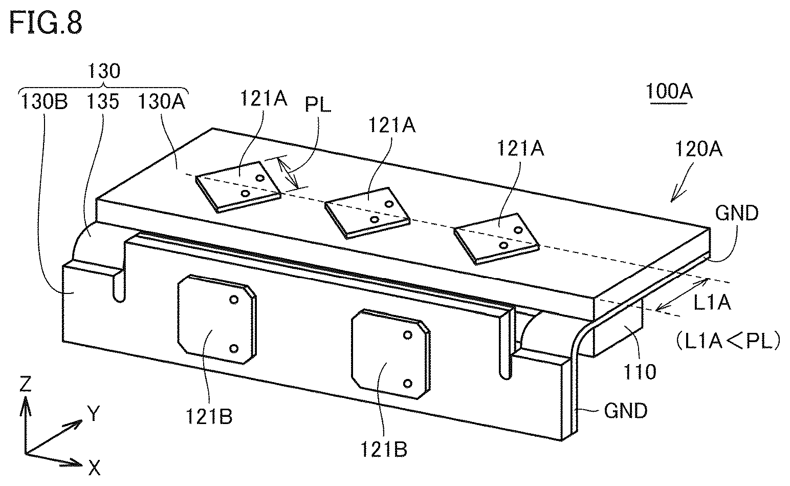 Patent US12620726 Figure 7 – Antenna module and communication device equipped therewith