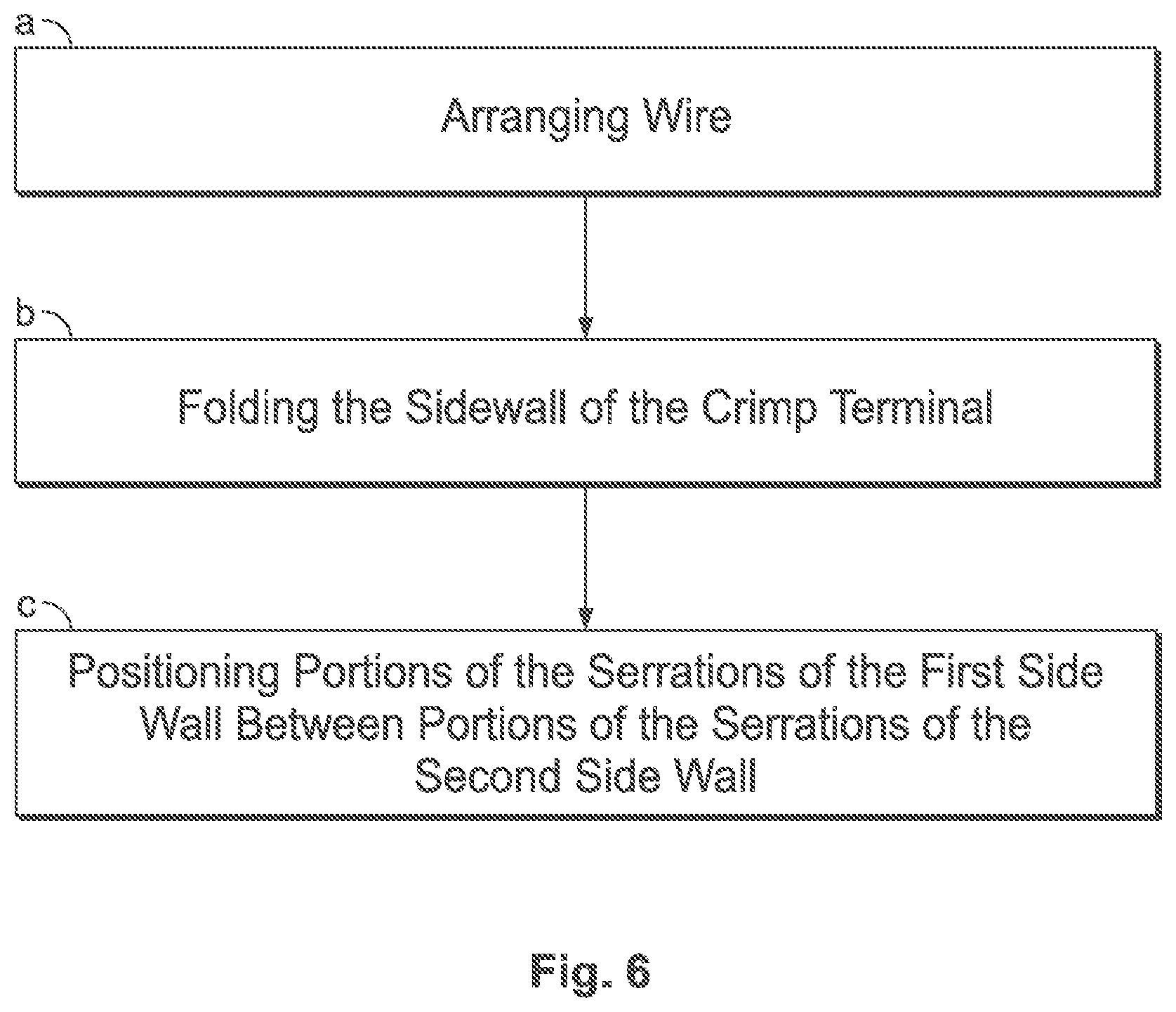 Patent US12620727 Figure 5 – Crimp terminal with mechanical locking to secure a wire