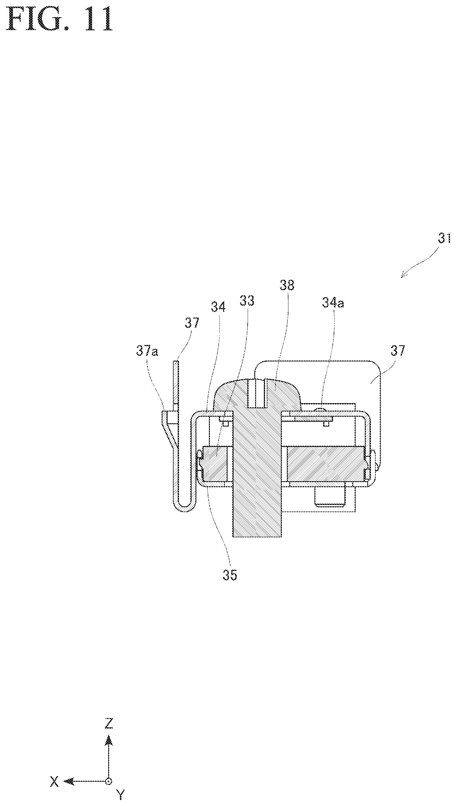 Patent US12620732 Figure 11 – Connector with substrate