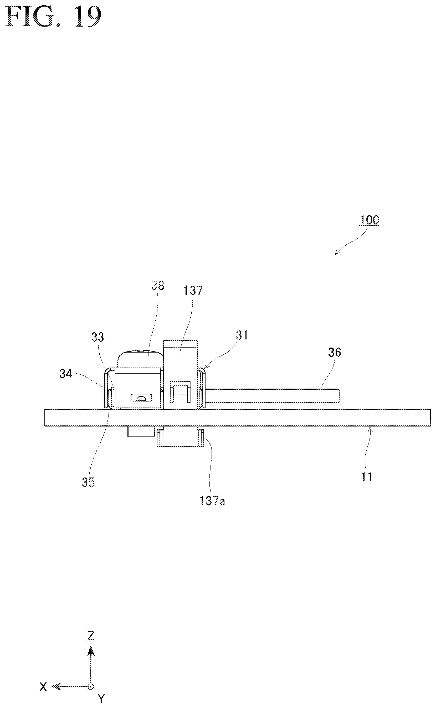 Patent US12620732 Figure 19 – Connector with substrate