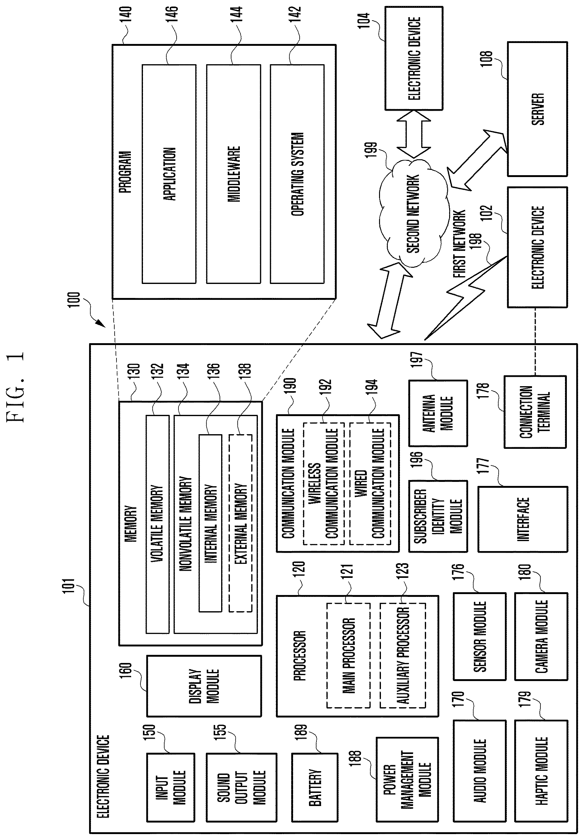 Patent US12620736 Figure 1 – Connector and electronic device including the same