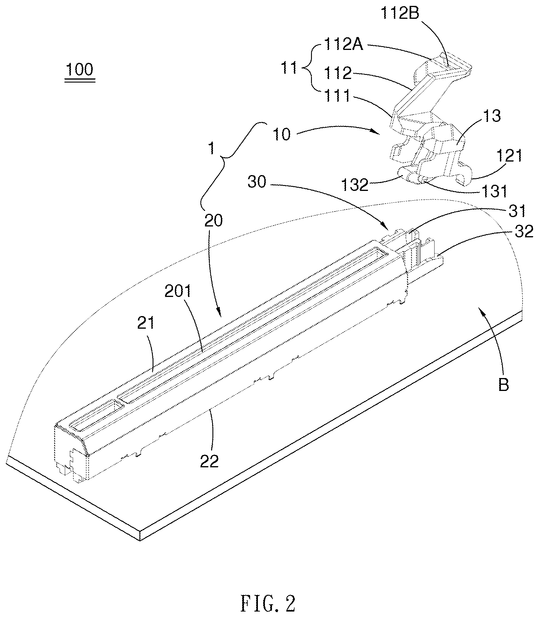 Patent US12620737 Figure 2 – Motherboard and connector