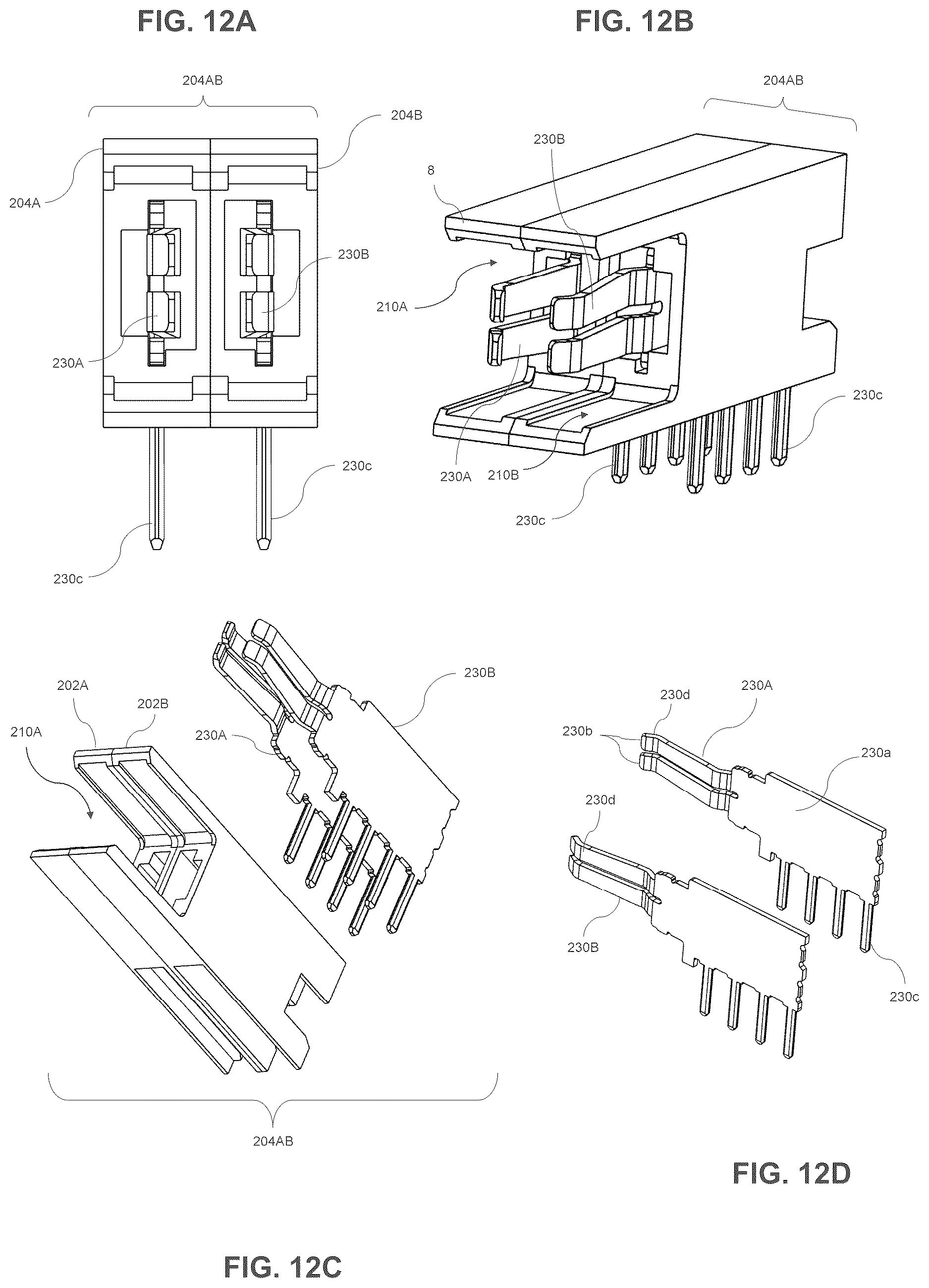 Patent US12620738 Figure 12 – Low-profile electrical connector