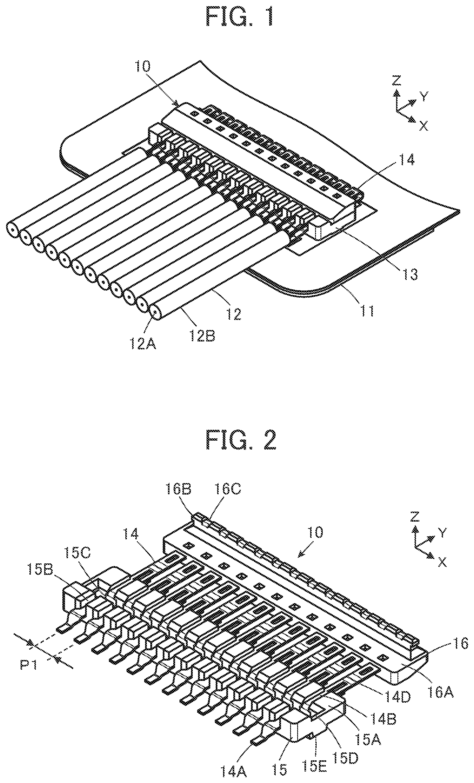 Patent US12620740 — Connector connecting an electric wire to a substrate — Figure 1