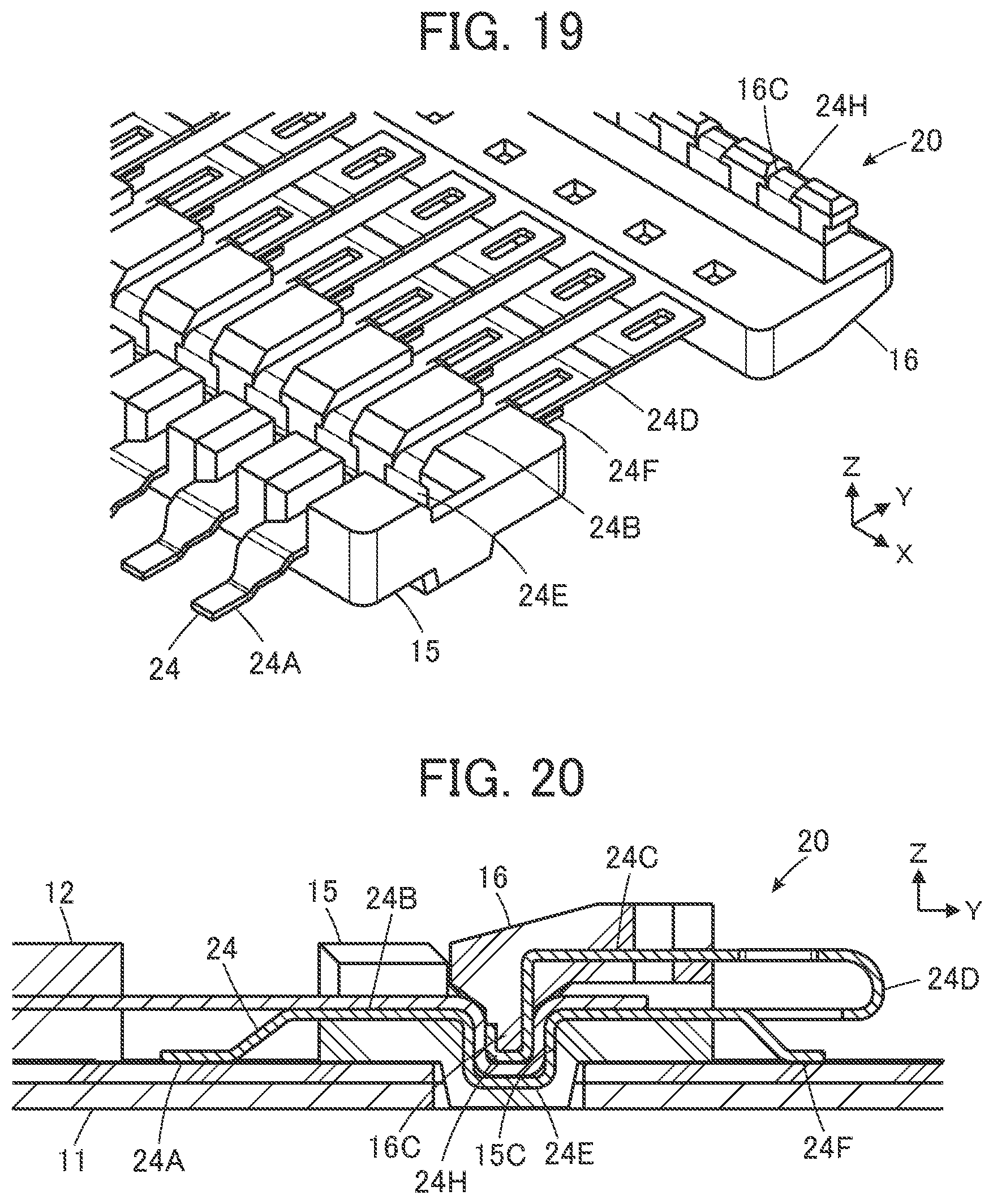 Patent US12620740 Figure 8 – Connector connecting an electric wire to a substrate