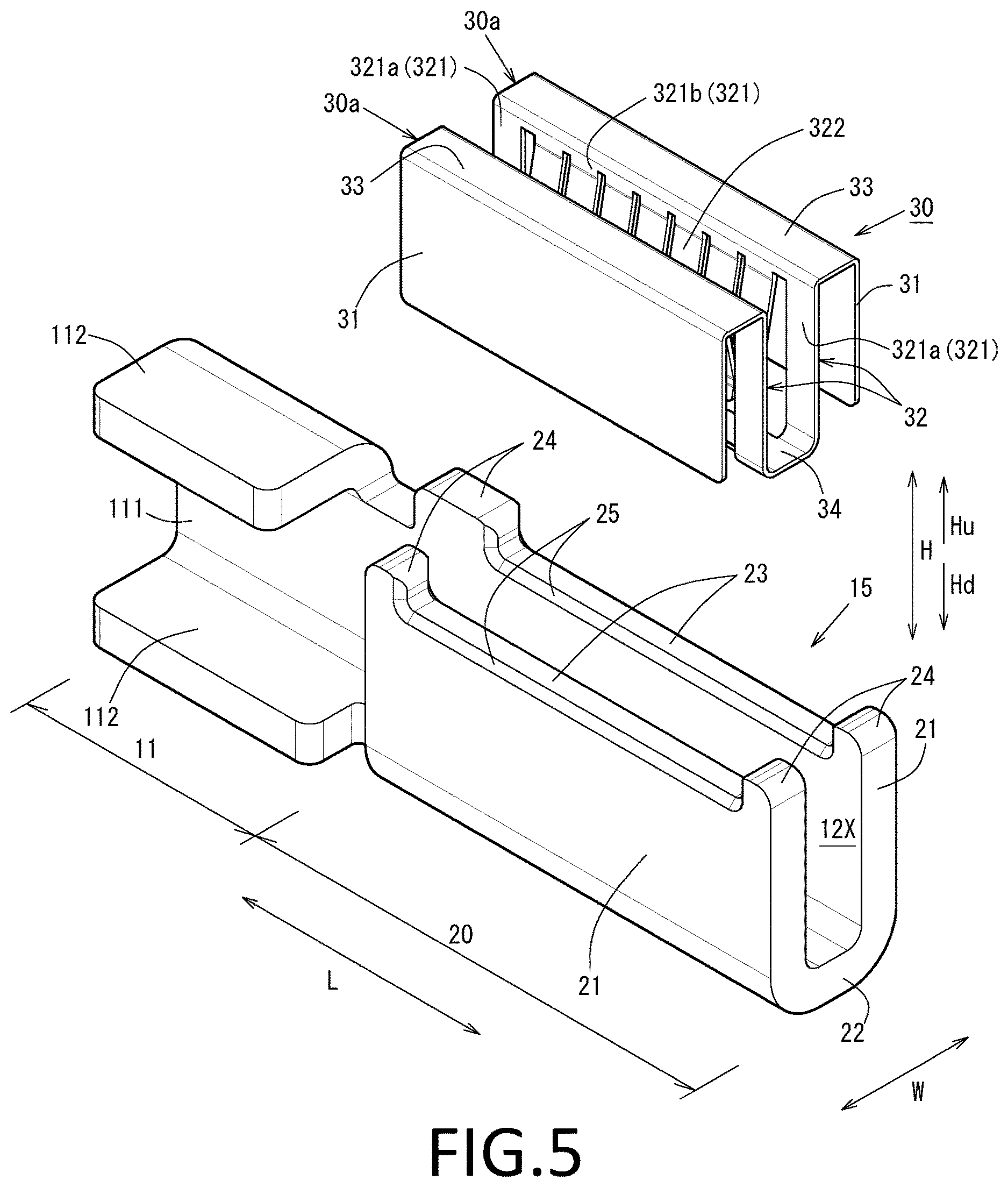 Patent US12620741 Figure 5 – Female terminal, connector, busbar, terminal-equipped electric wire, connector-equipped electric wire, and wire harness