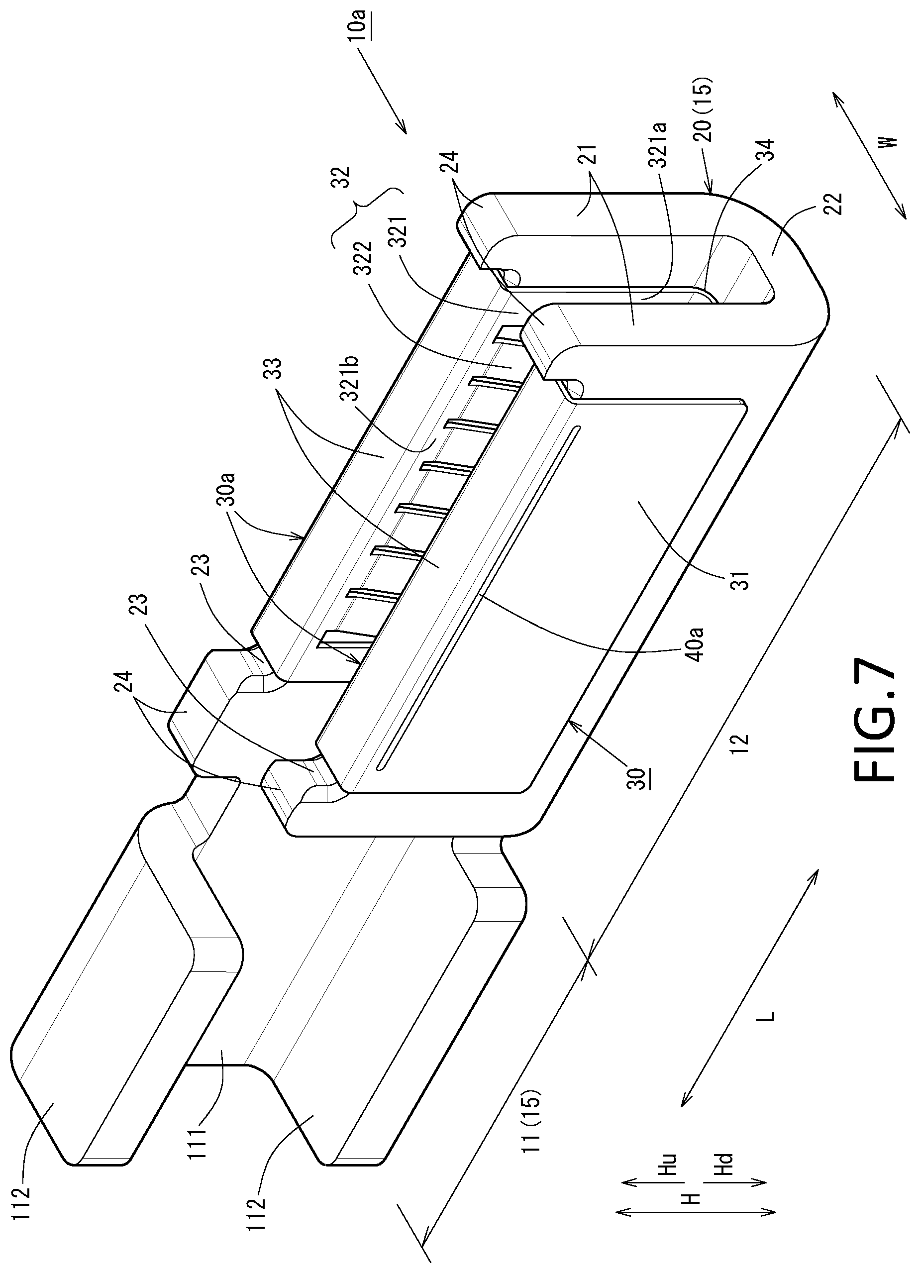 Patent US12620741 Figure 7 – Female terminal, connector, busbar, terminal-equipped electric wire, connector-equipped electric wire, and wire harness