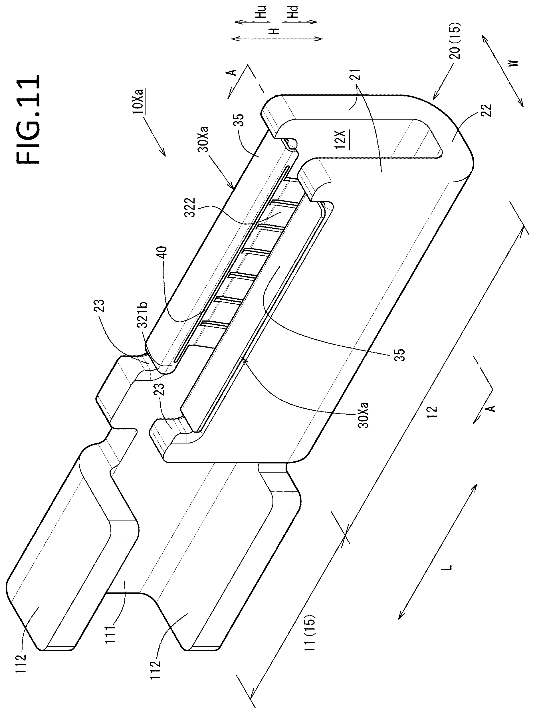 Patent US12620741 Figure 11 – Female terminal, connector, busbar, terminal-equipped electric wire, connector-equipped electric wire, and wire harness