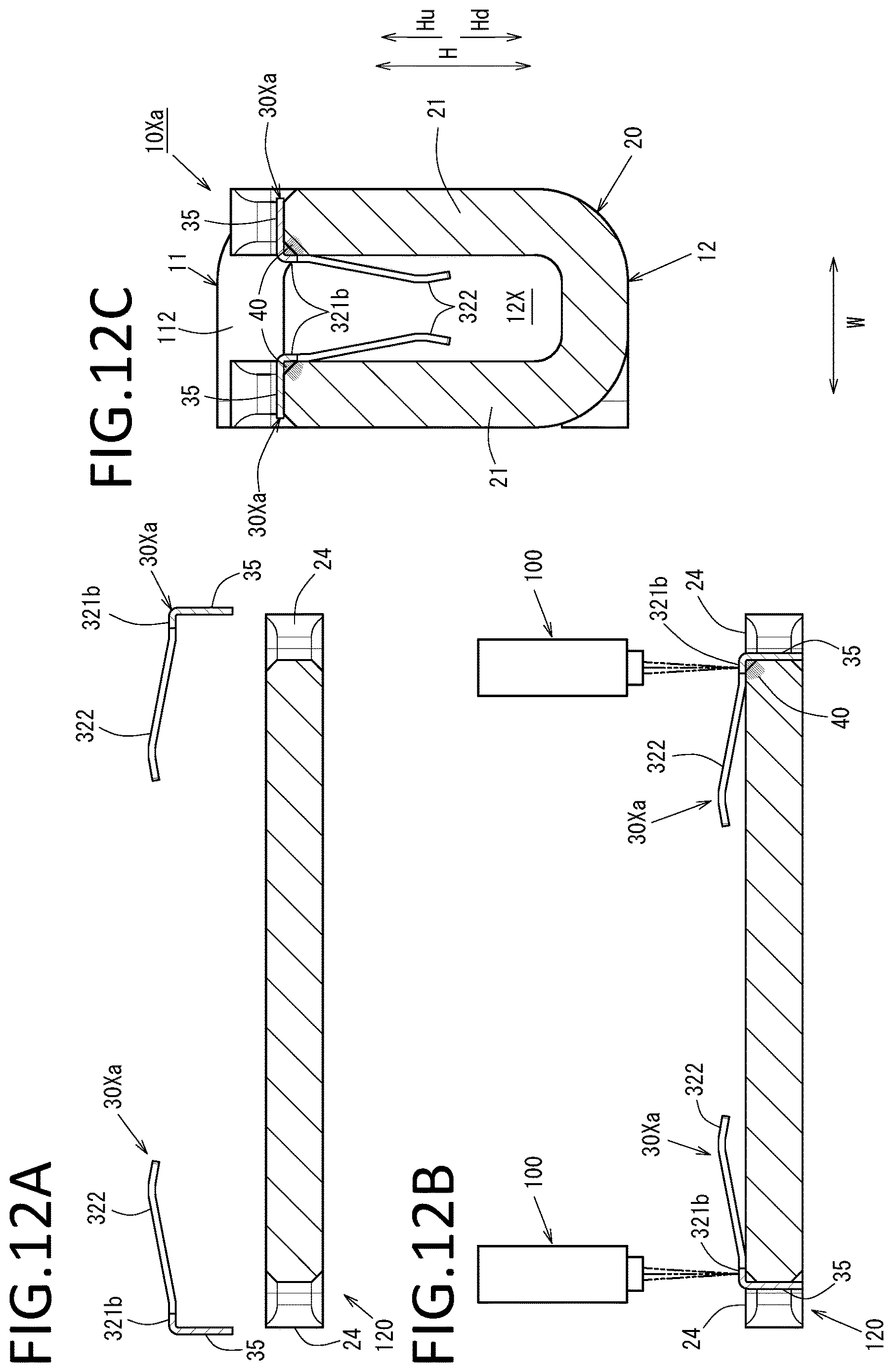 Patent US12620741 Figure 12 – Female terminal, connector, busbar, terminal-equipped electric wire, connector-equipped electric wire, and wire harness